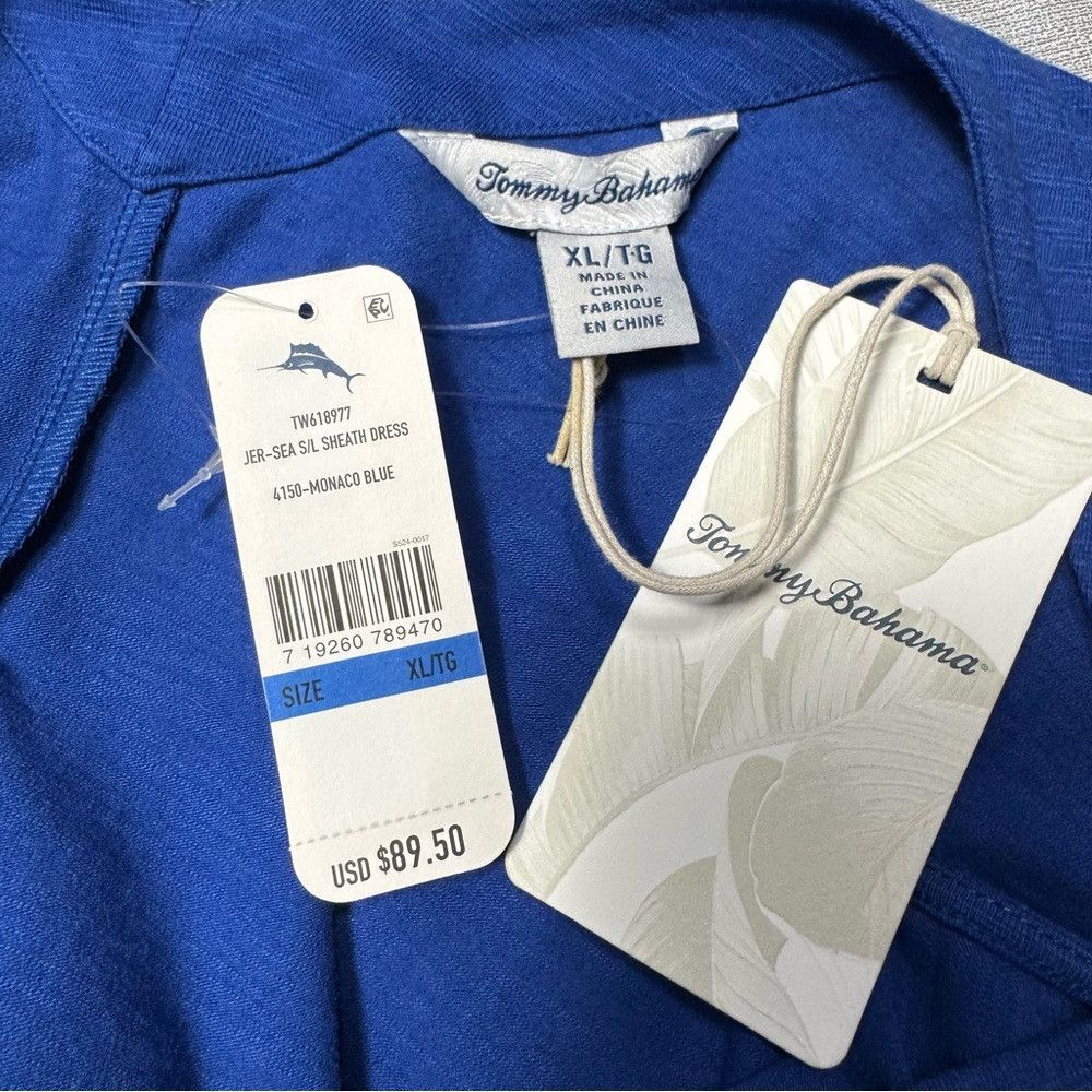 Tommy Bahama NWT New Tommy Bahama Jer-Sea Sheath Cotton Dress In Monaco Size XL / US 12-14 / IT 48-50 - 7 Thumbnail