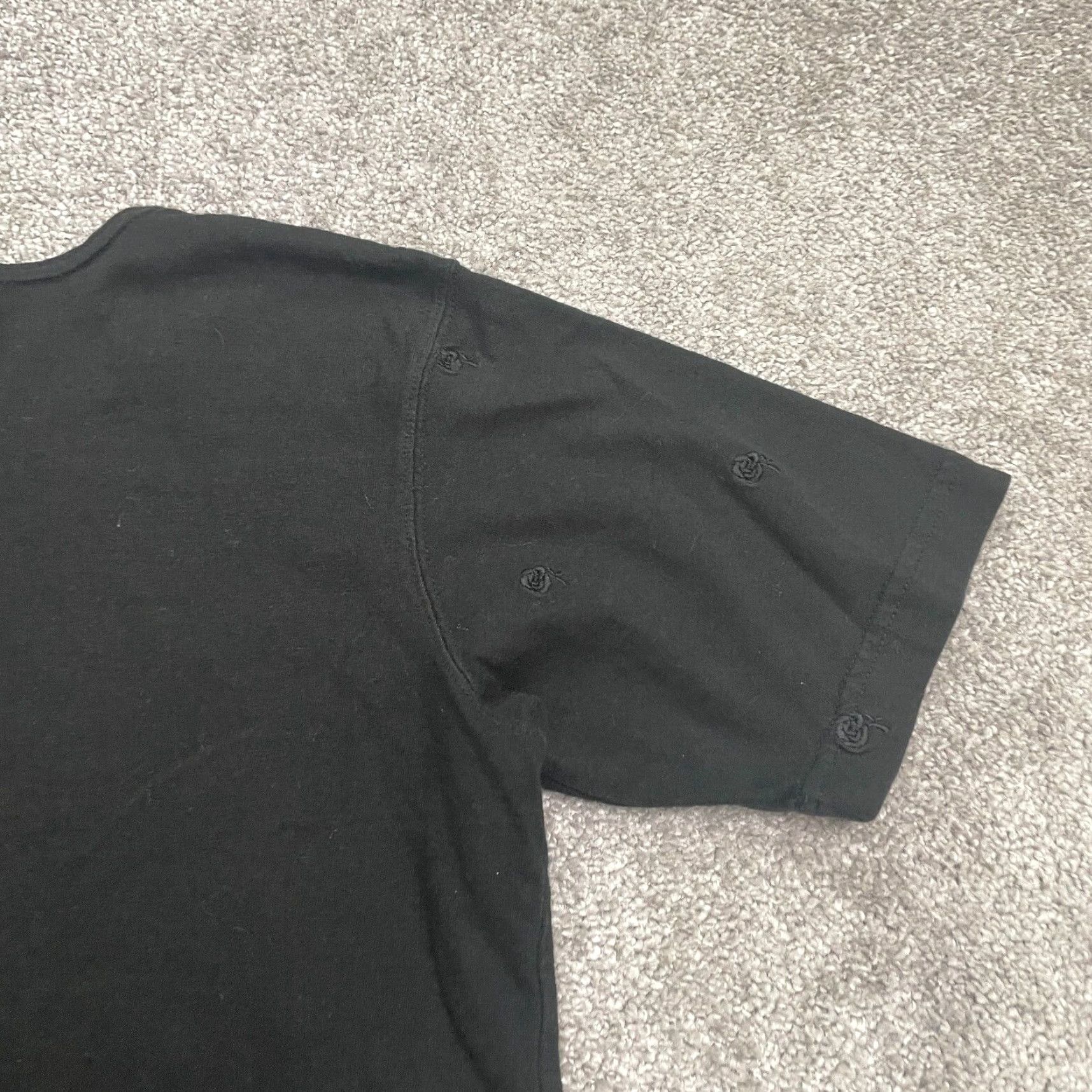 MooRER Jennifer Moore Embroidered T-Shirt Womens Small Black Short Sleeve Crew Neck Top Size S / US 4 / IT 40 - 3 Thumbnail