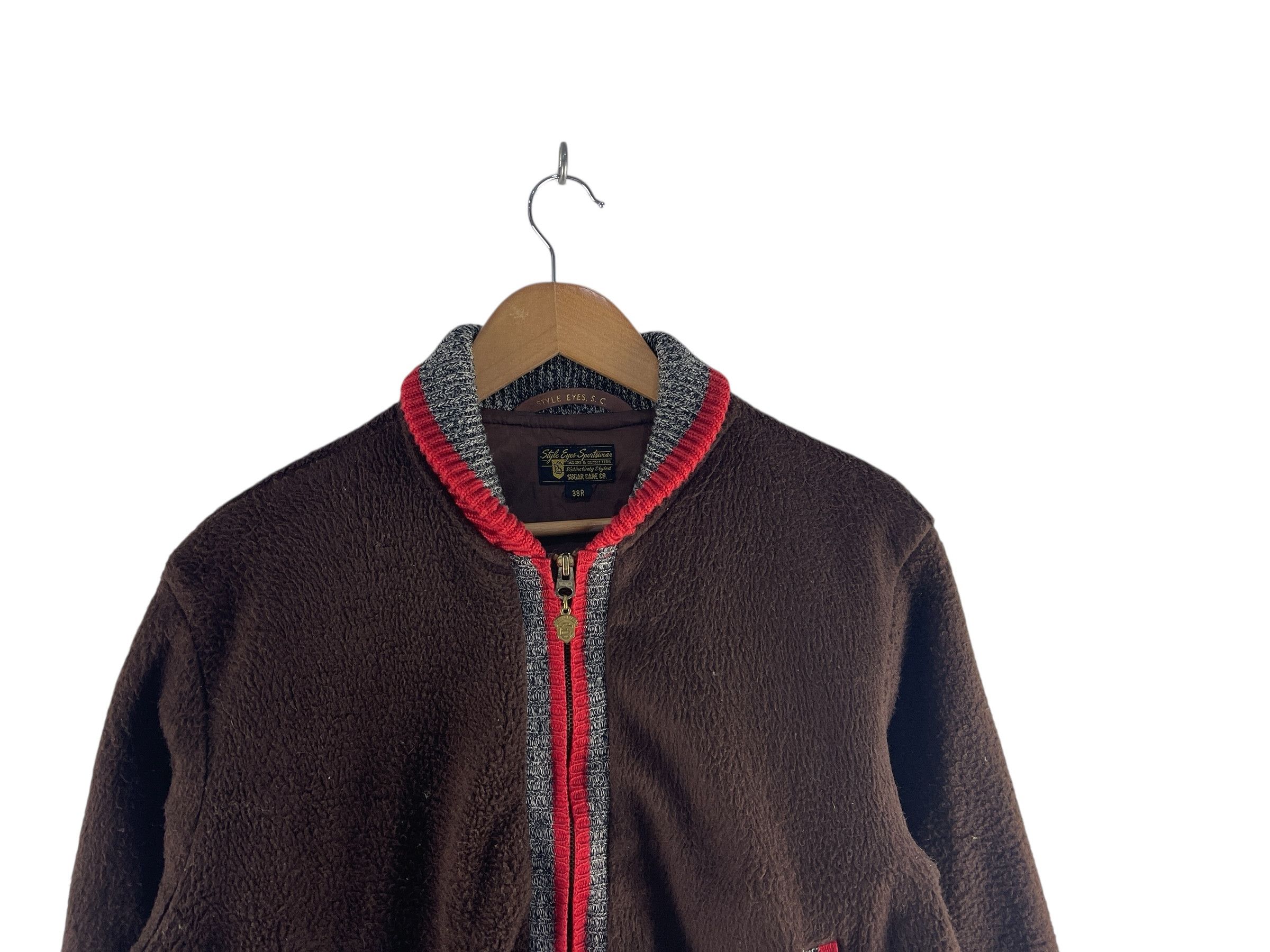 Sugar Cane Vintage Style Eyes Sugar Cane Fleece Bomber Jacket Size US M / EU 48-50 / 2 - 8 Thumbnail