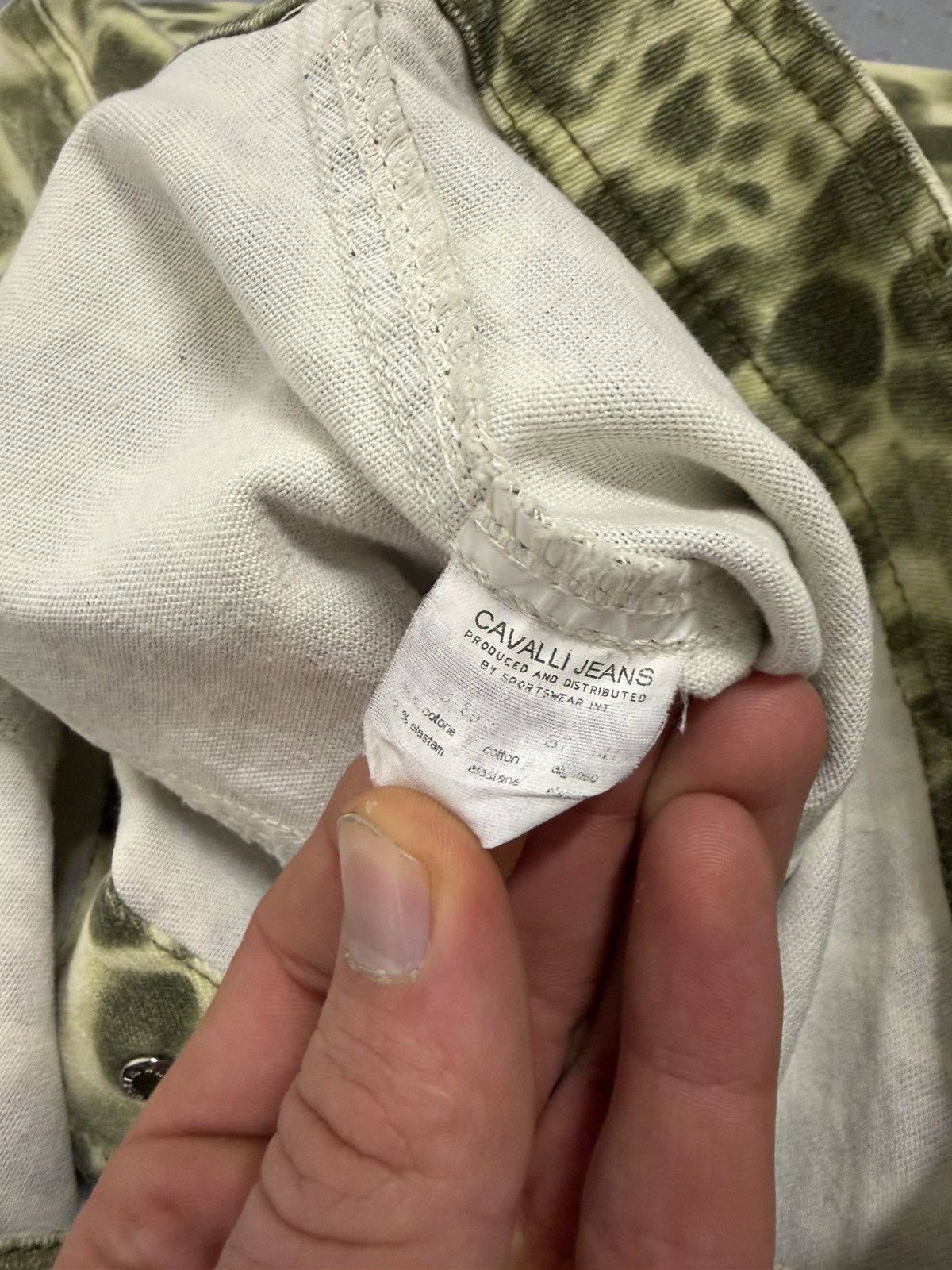 Just Cavalli Cavalli Jeans Green Leopard Overprinted Jacket Size M / US 6-8 / IT 42-44 - 11 Thumbnail
