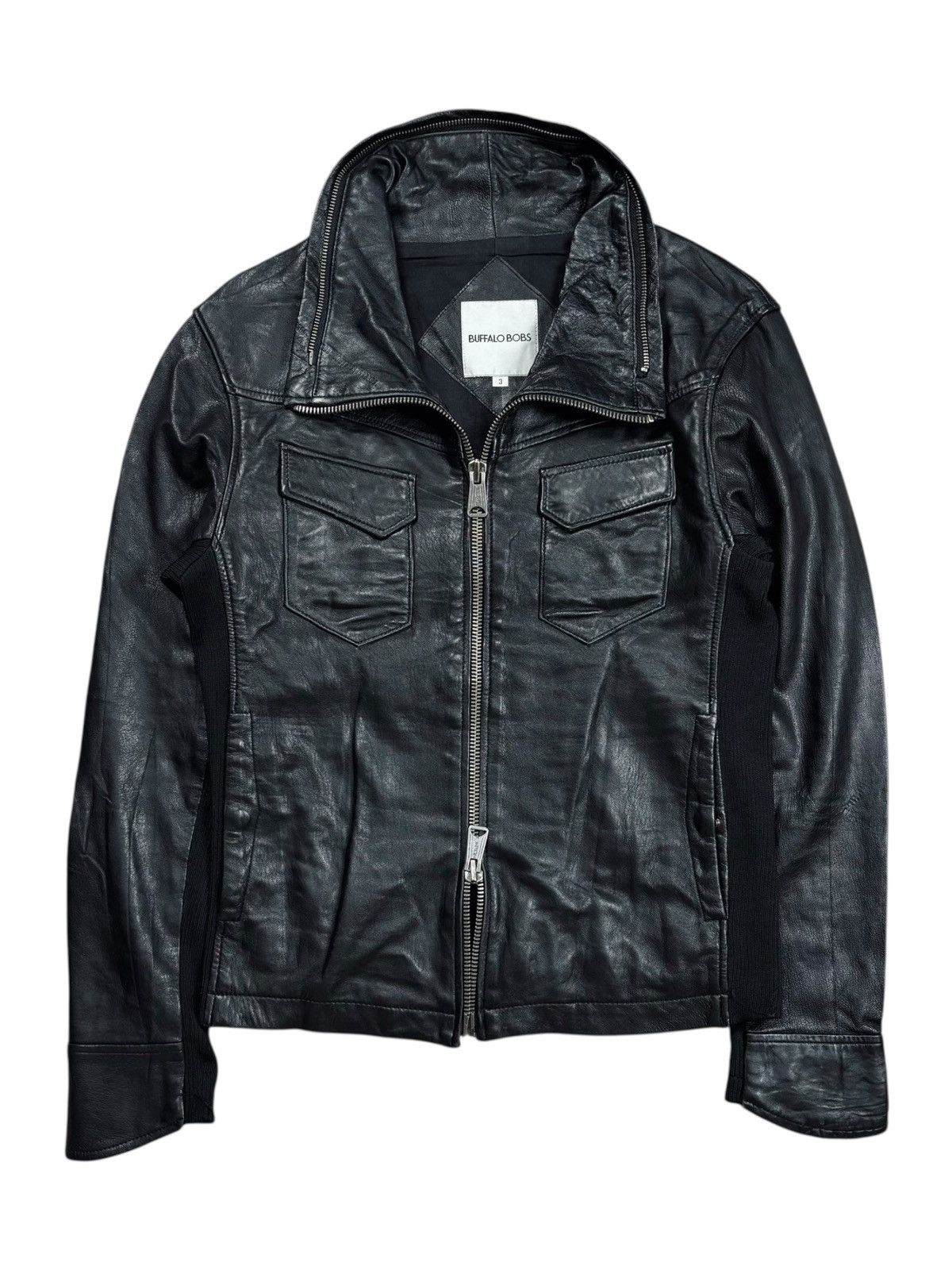 BUFFALO BOBS 2000s Buffalo Bobs - Vkei Style Rider Leather Jacket Size US M / EU 48-50 / 2 - 2 Thumbnail