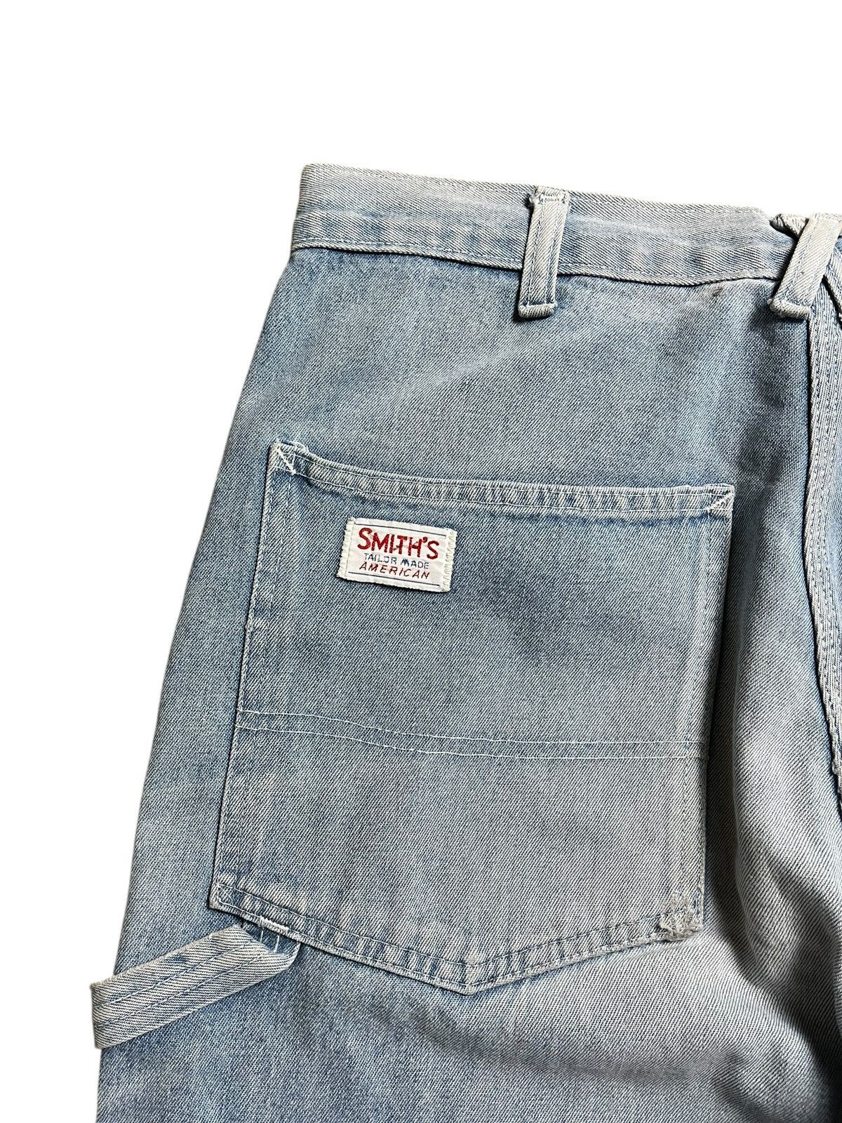 Japanese Brand × Vintage VINTAGE SMITH’S MADE AMERICA CARPENTER WASHED BLUE JEAN Size US 32 / EU 48 - 6 Thumbnail