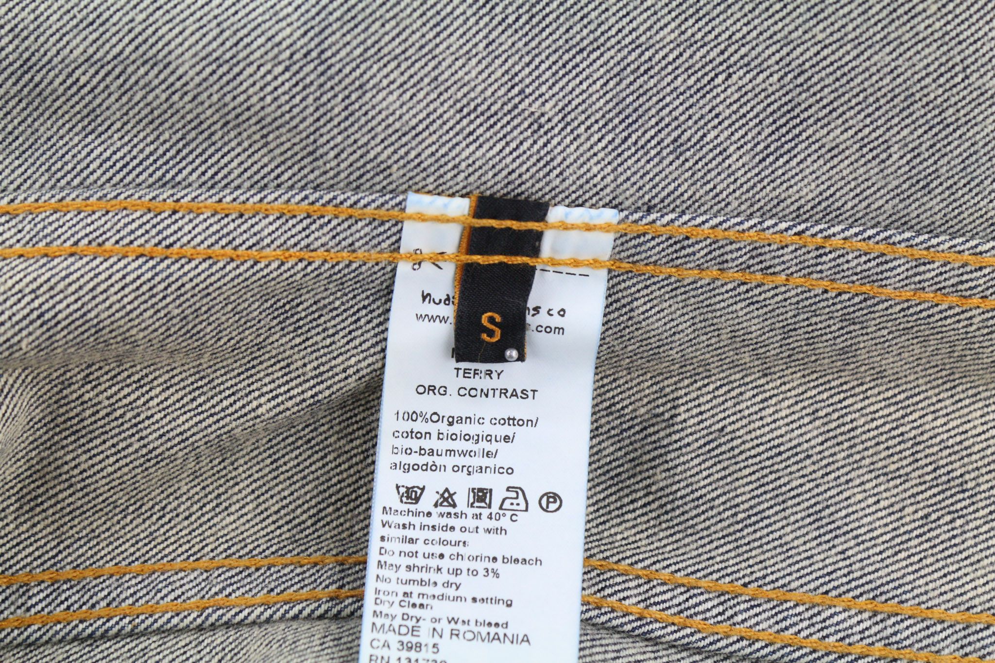 Nudie Jeans TERRY ORG. CONTRAST S Organic Cotton Blue Denim 80380 Size US S / EU 44-46 / 1 - 7 Thumbnail