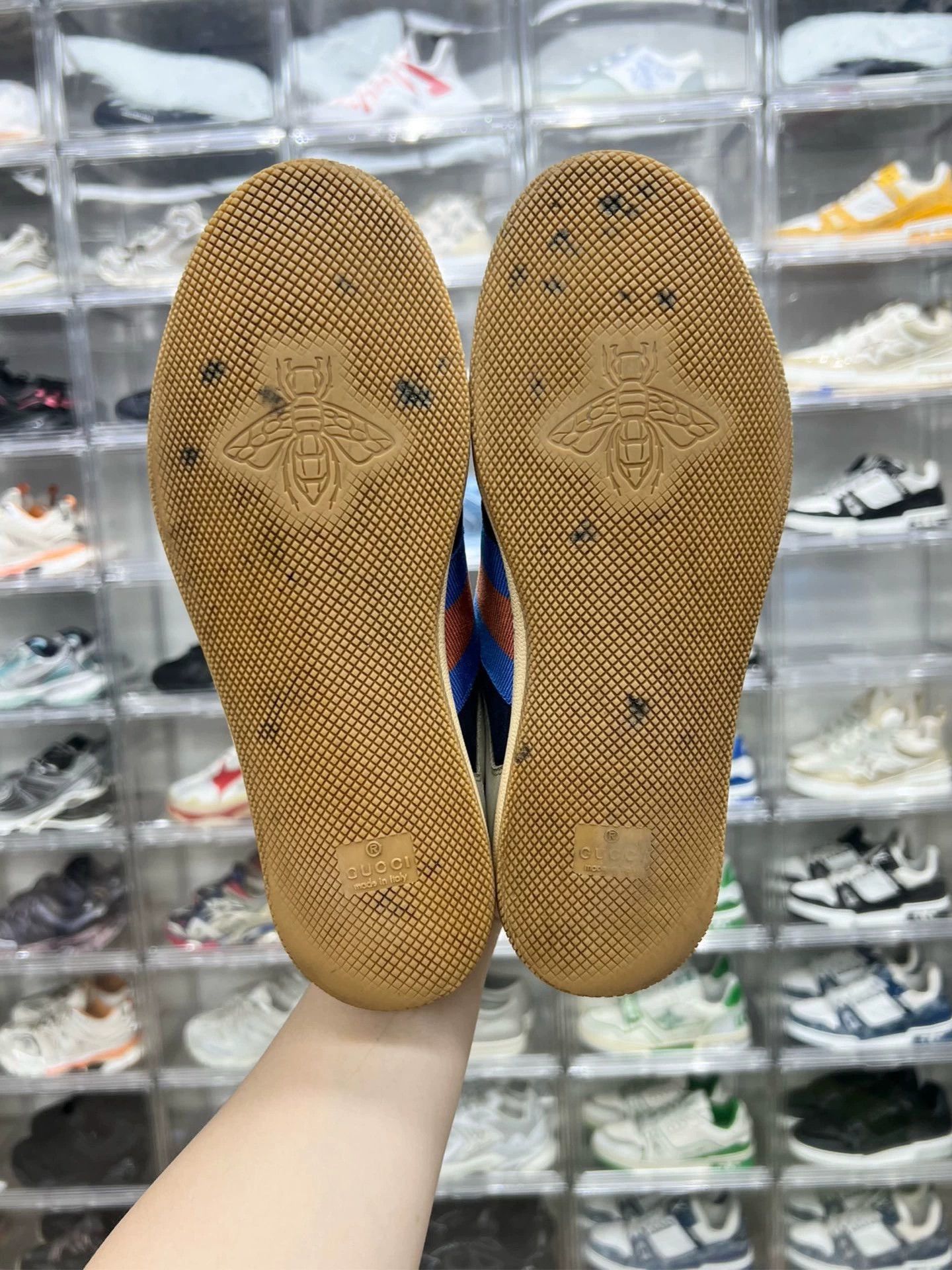 Gucci gucci distressed sneakers gray white blue 38.5 Size US 5.5 / EU 38 - 8 Thumbnail