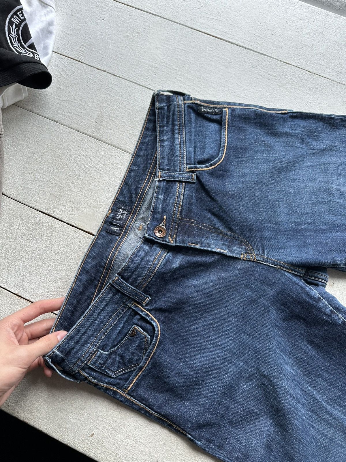 Armani 🚨Gothic Armani Regular Slim relax Flared Jeans Womens Size 32" / US 10 / IT 46 - 2 Thumbnail