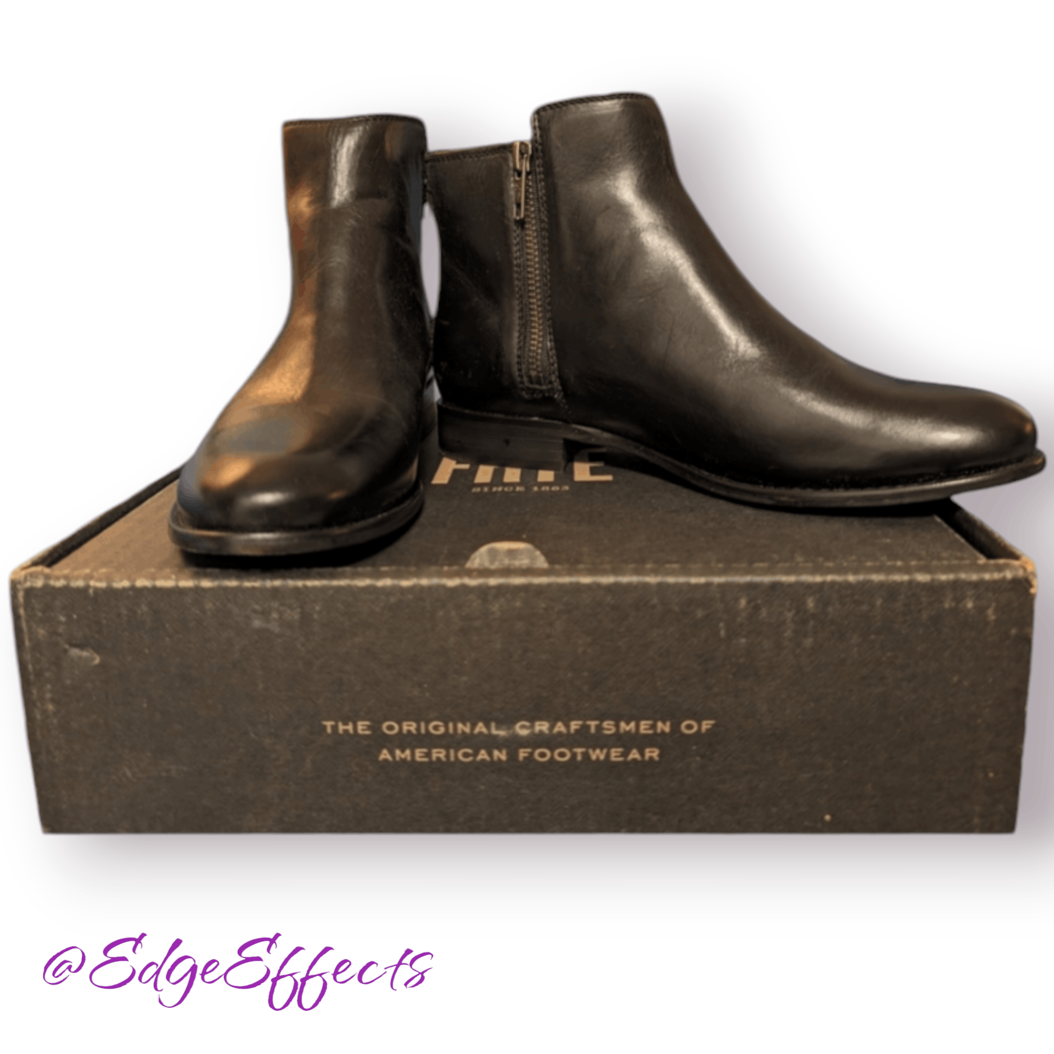 Frye Frye Booties Carly Double Zip Black Leather Casual Size 6.5 Size US 6.5 / IT 36.5 - 5 Thumbnail