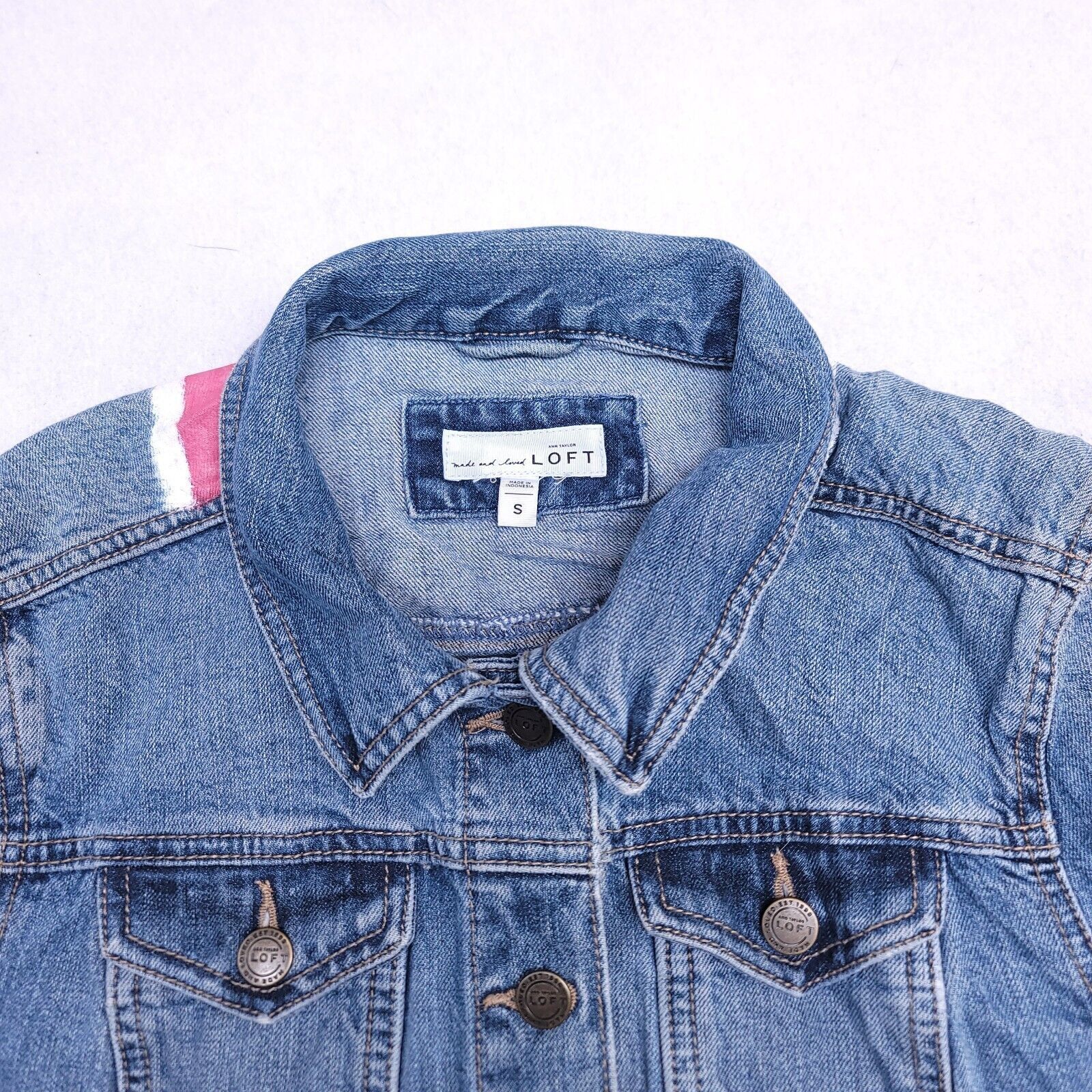 Loft Loft Casual Button Up Denim Jacket Womens Size S Blue Size S / US 4 / IT 40 - 1 Thumbnail