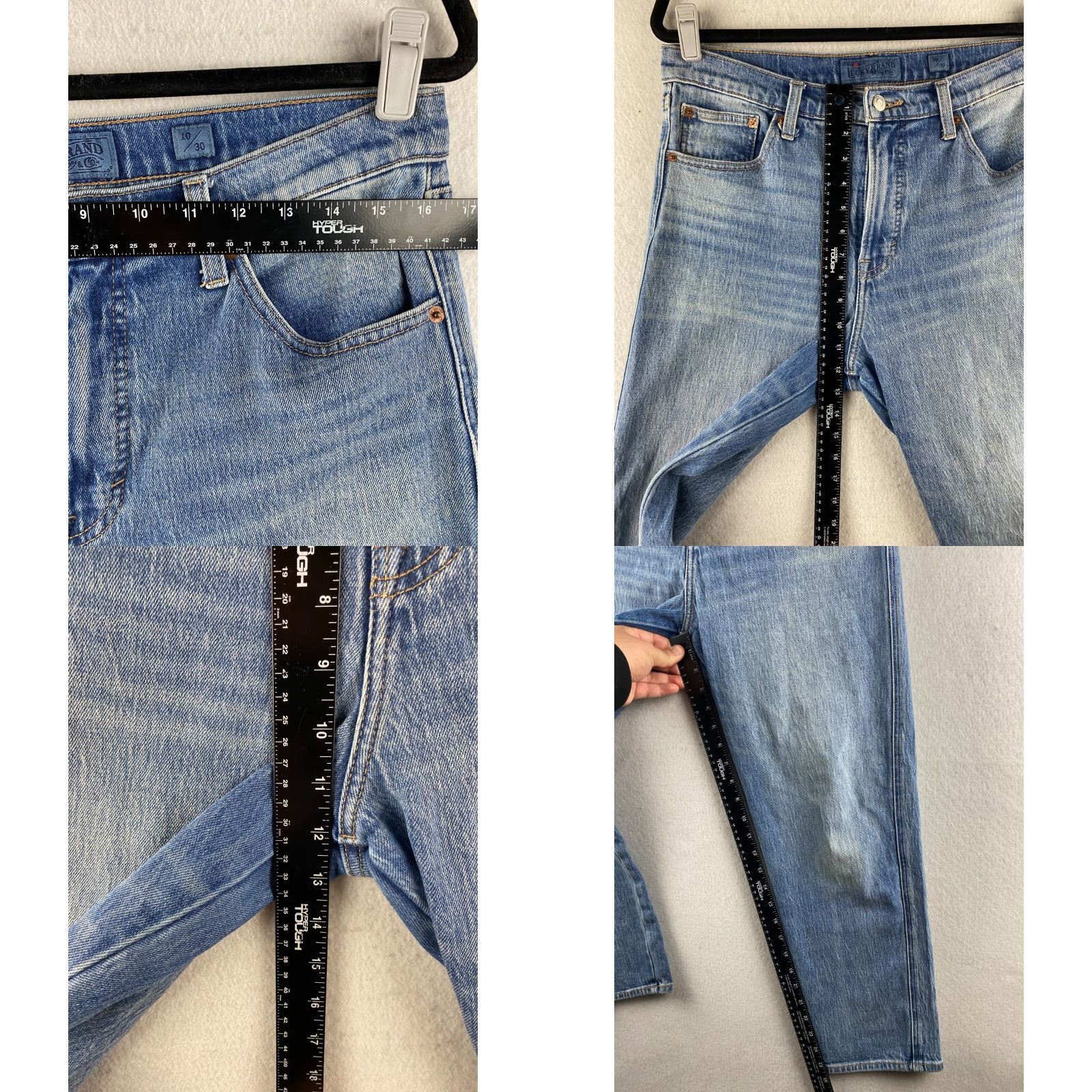 Lucky Brand Lucky Brand Jeans Womens 10 / 30 Blue Straight Crop Distressed Denim Size 24" / US 00 / IT 34 - 8 Thumbnail