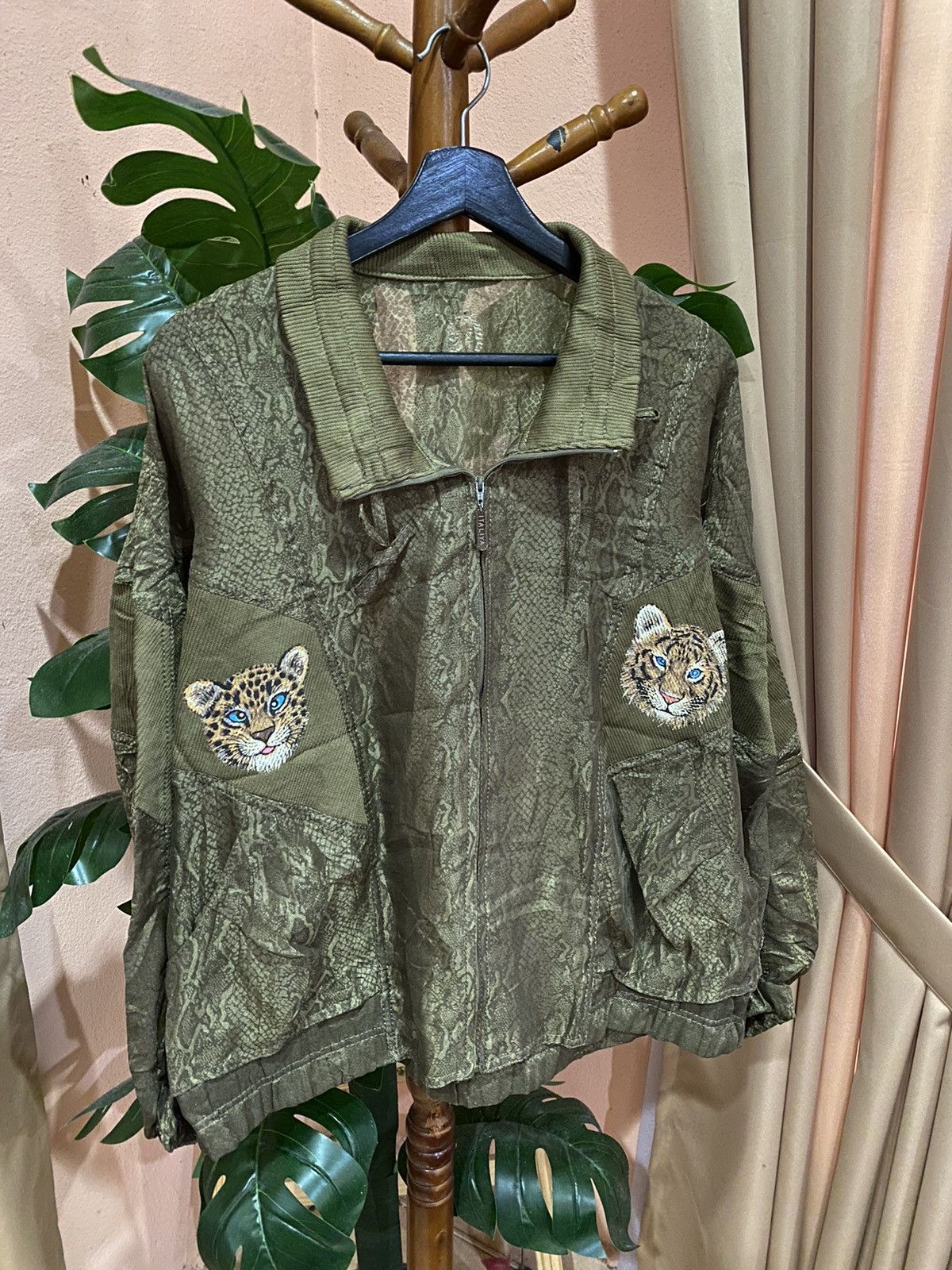Japanese Brand La Moda Goji Snake Print Embroidered Jacket Vintage-Inspired Size L / US 10 / IT 46 - 3 Thumbnail