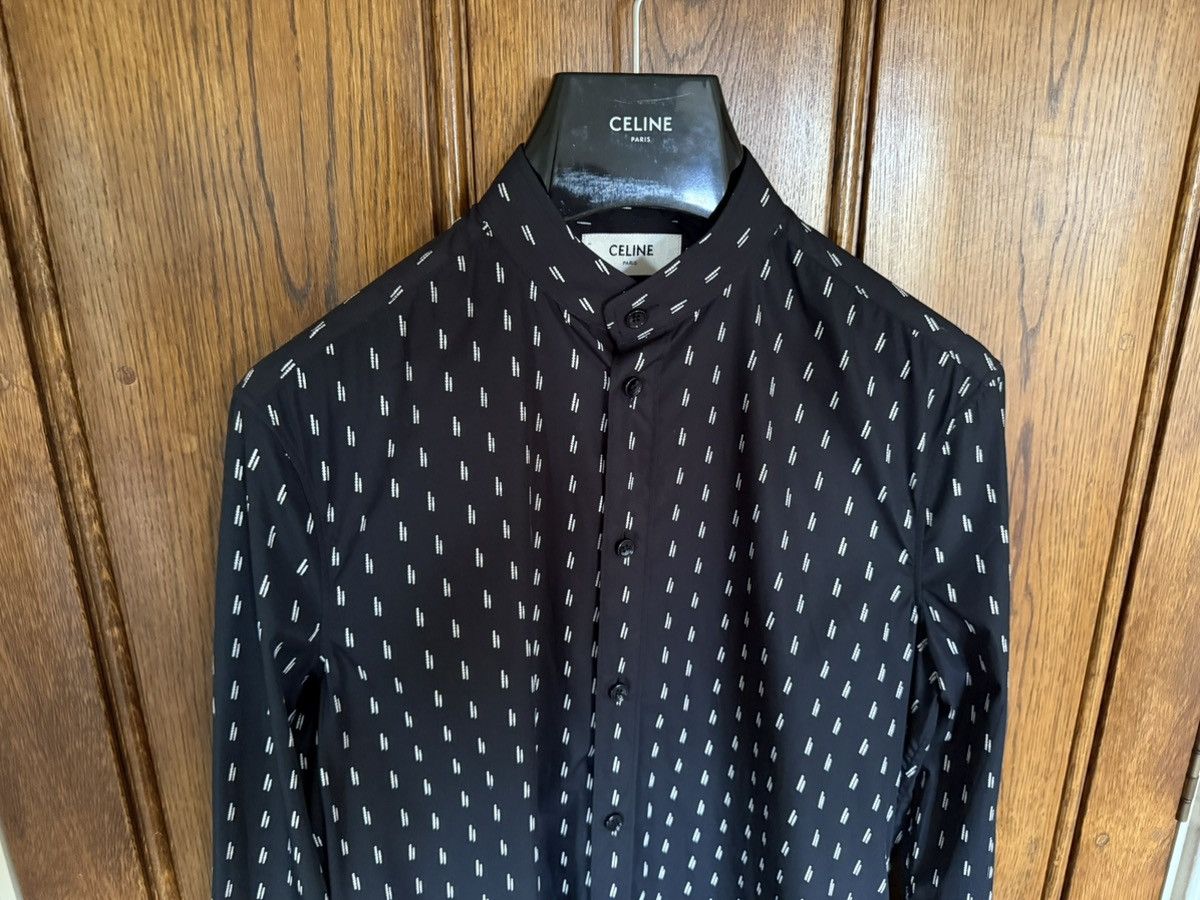 Celine SS19 Celine stand up collar black shirt Hedi Slimane 37 BNWT Size US S / EU 44-46 / 1 - 9 Thumbnail