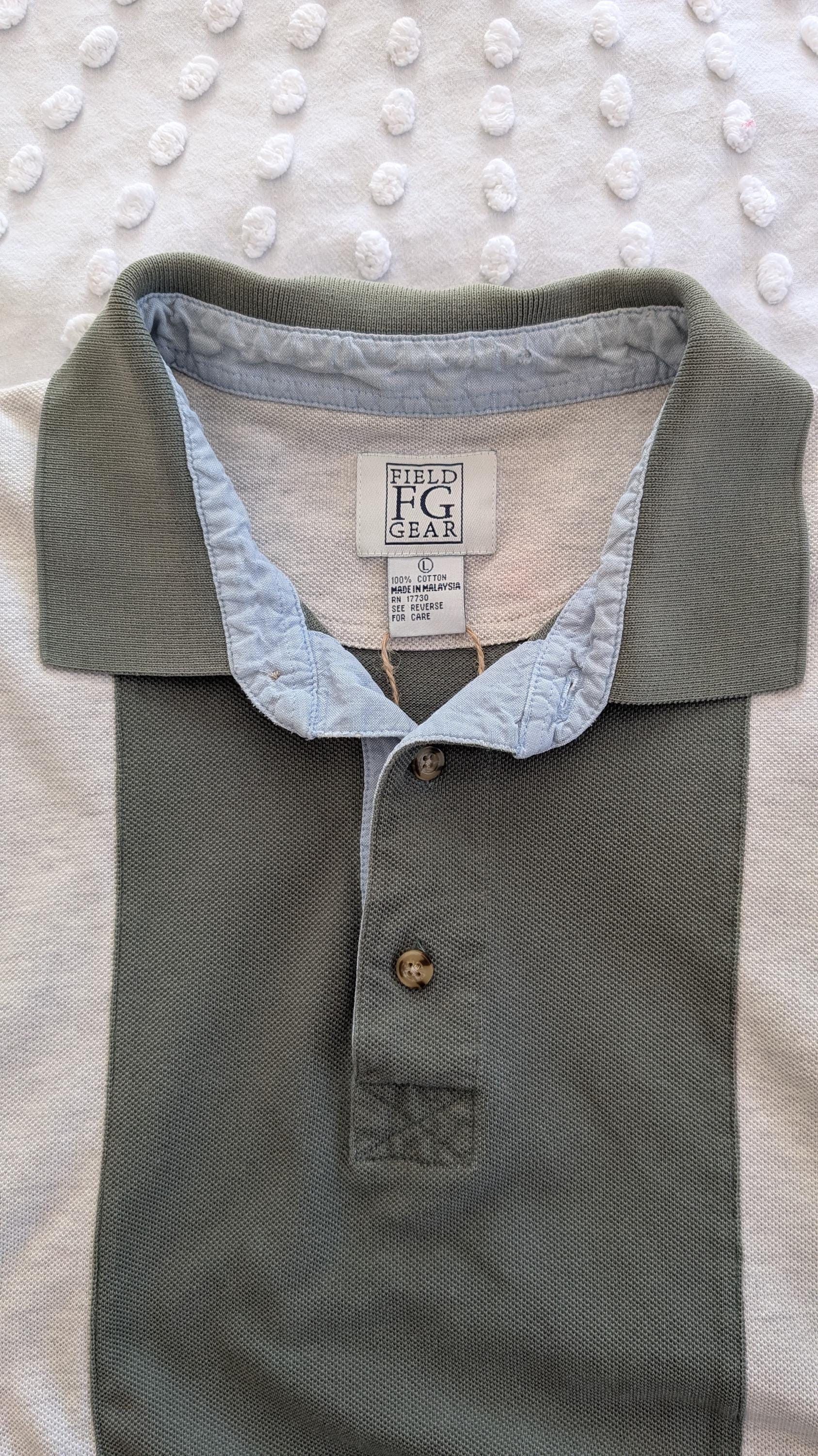 Levi's Vintage Clothing Vintage 90s Checkered Green Heather Grey Cotton Polo Shirt Size US L / EU 52-54 / 3 - 8 Thumbnail