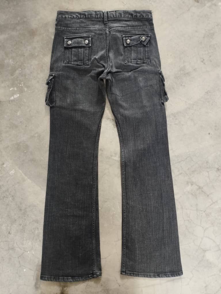 Tornado Mart Flare Jeans Japan Black Cargo Denim Oririn Bootcut Jeans Size US 29 - 2 Thumbnail