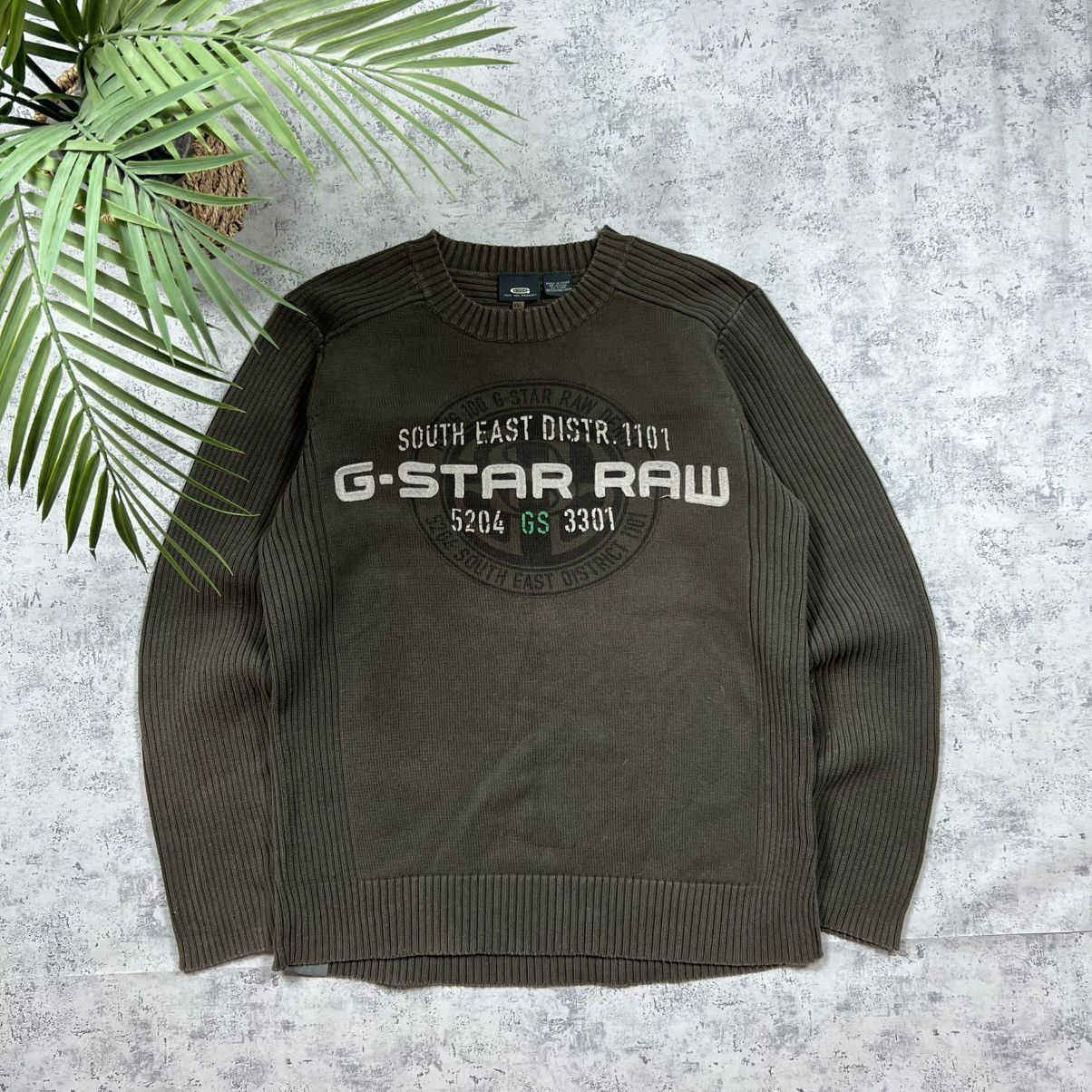 G-Star 00s G-Star Raw Vintage Avant Garde Knit Military Sweater Size US XL / EU 56 / 4 - 1 Thumbnail