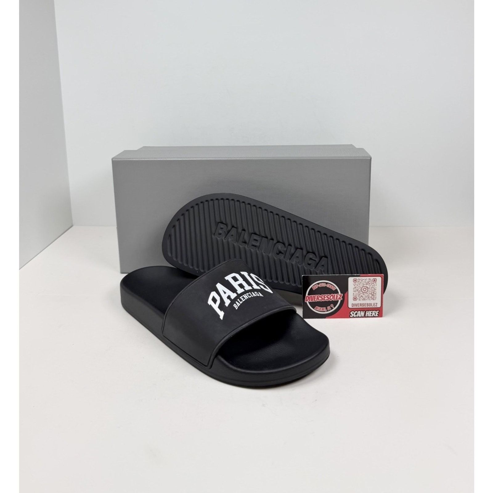 Balenciaga Size 40EU/7US - Balenciaga Black Rubber Sandals NEW Size US 7 / EU 40 - 1 Thumbnail