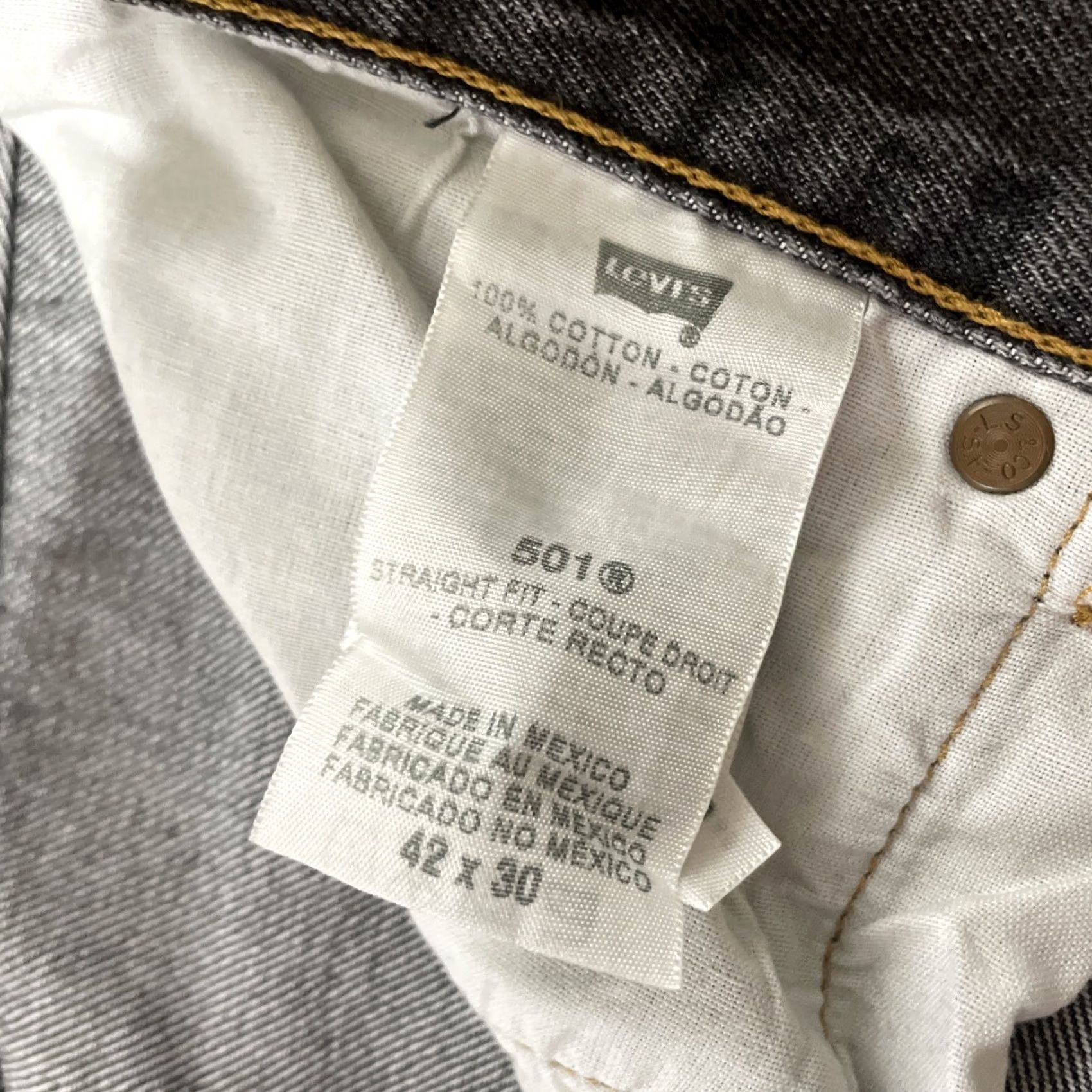 Levi's VINTAGE Levi's Jeans 501XX Denim 501 XX Men 42 Regular Black Gray Y2K Streetwear Skate Size US 42 / EU 58 - 6 Thumbnail