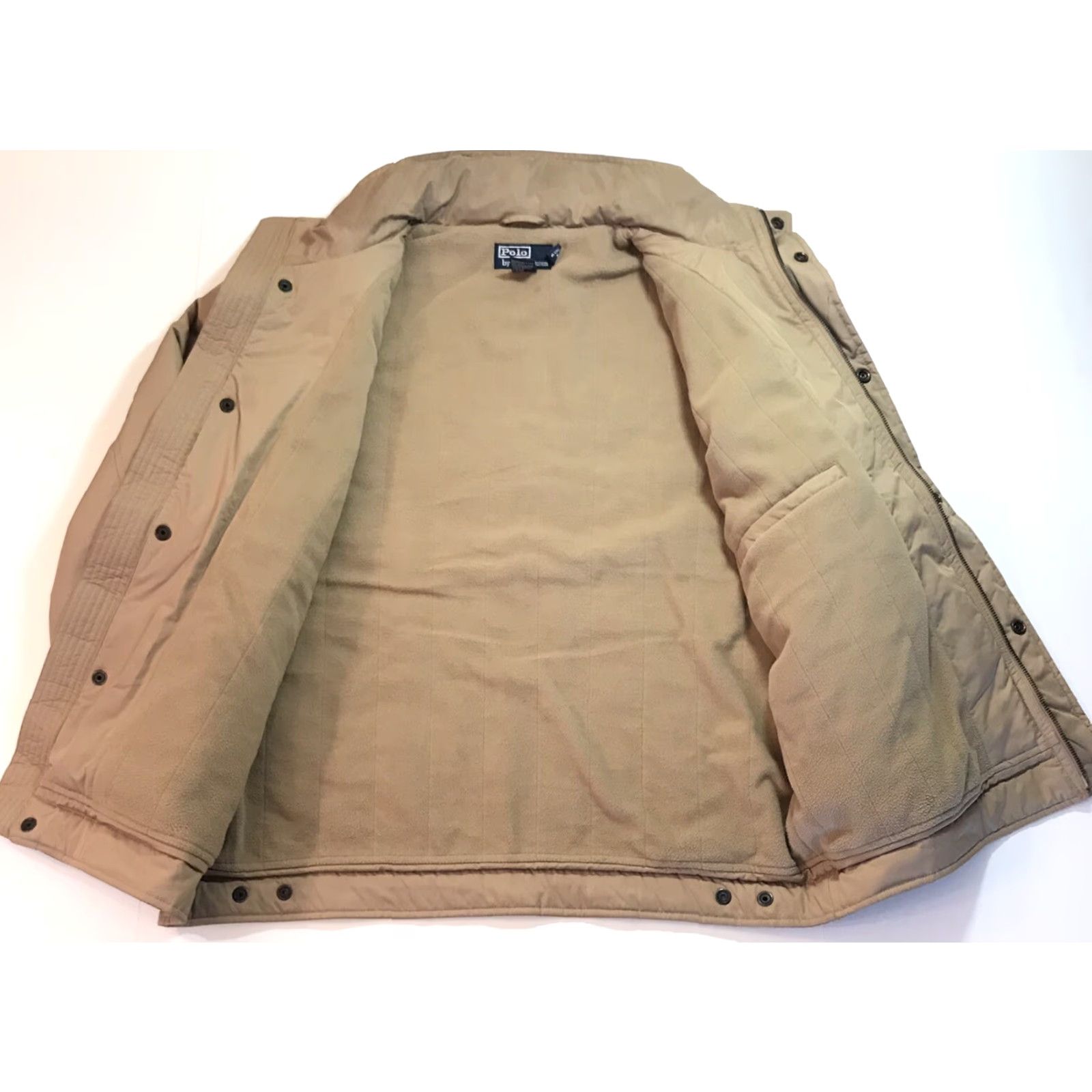 Polo Ralph Lauren VINTAGE Polo Ralph Lauren Jacket Men L 90s Nylon Fleece Lined Zip Hood Field Military Style Brown Blue Logo Lined Size US L / EU 52-54 / 3 - 2 Thumbnail
