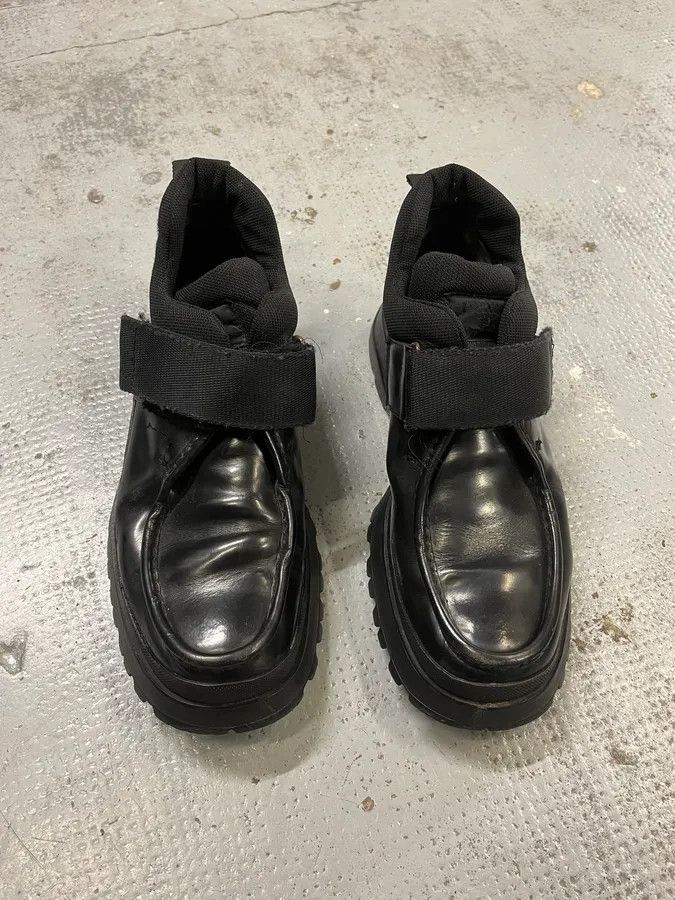 Prada FW2000 Prada Black Strapped Leather Boots Size US 9.5 / EU 42-43 - 2 Thumbnail