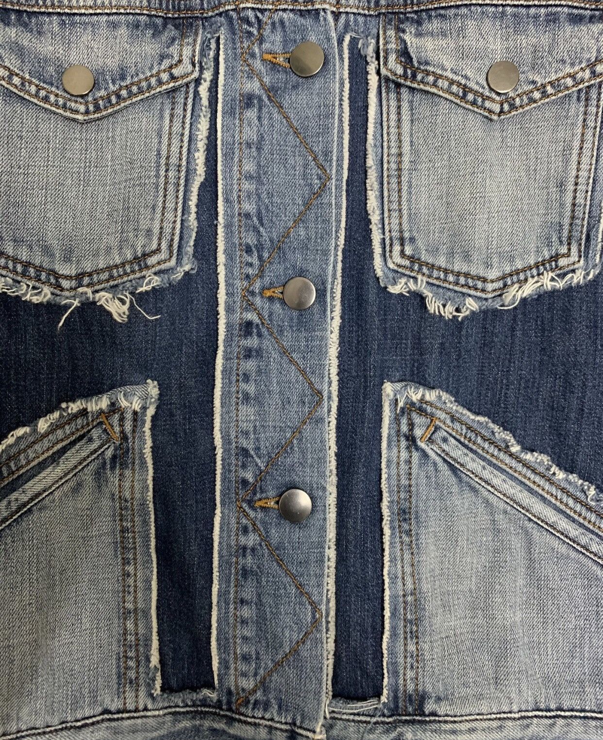 Maison Margiela MAISON MARGIELA SS18 Short Edition Destruction Denim Jacket Size US XXS / EU 40 - 3 Thumbnail