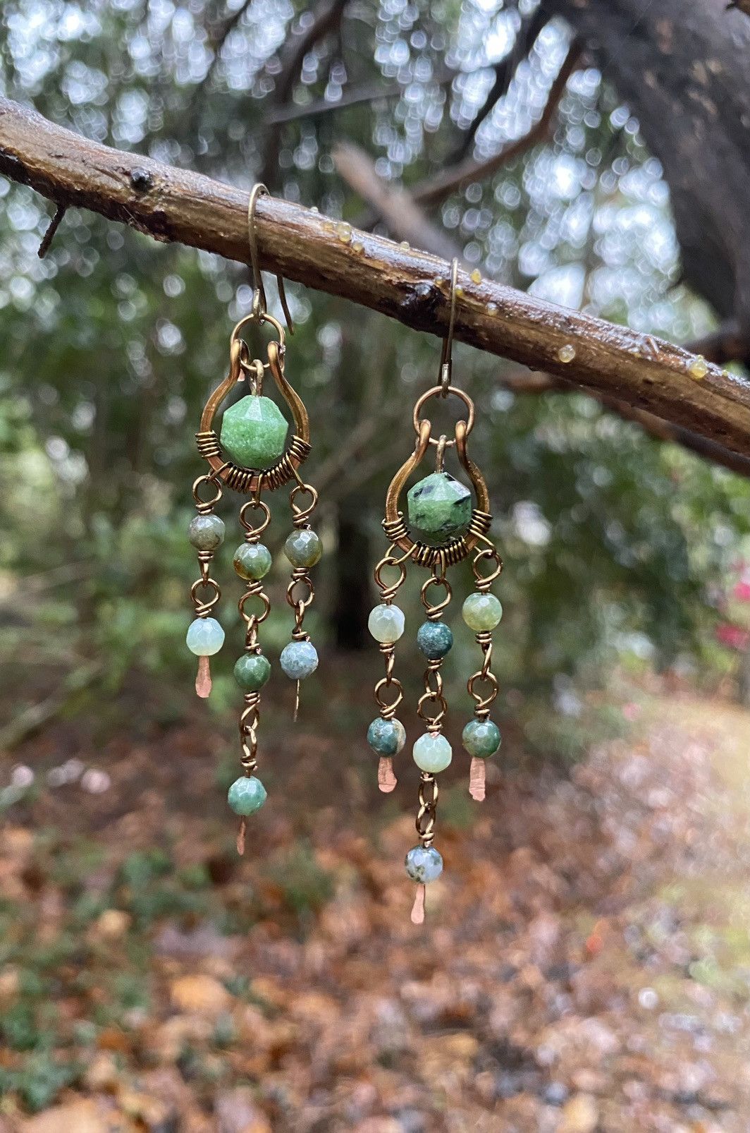 Handmade Green Jasper Chandeliers Size ONE SIZE - 1 Thumbnail