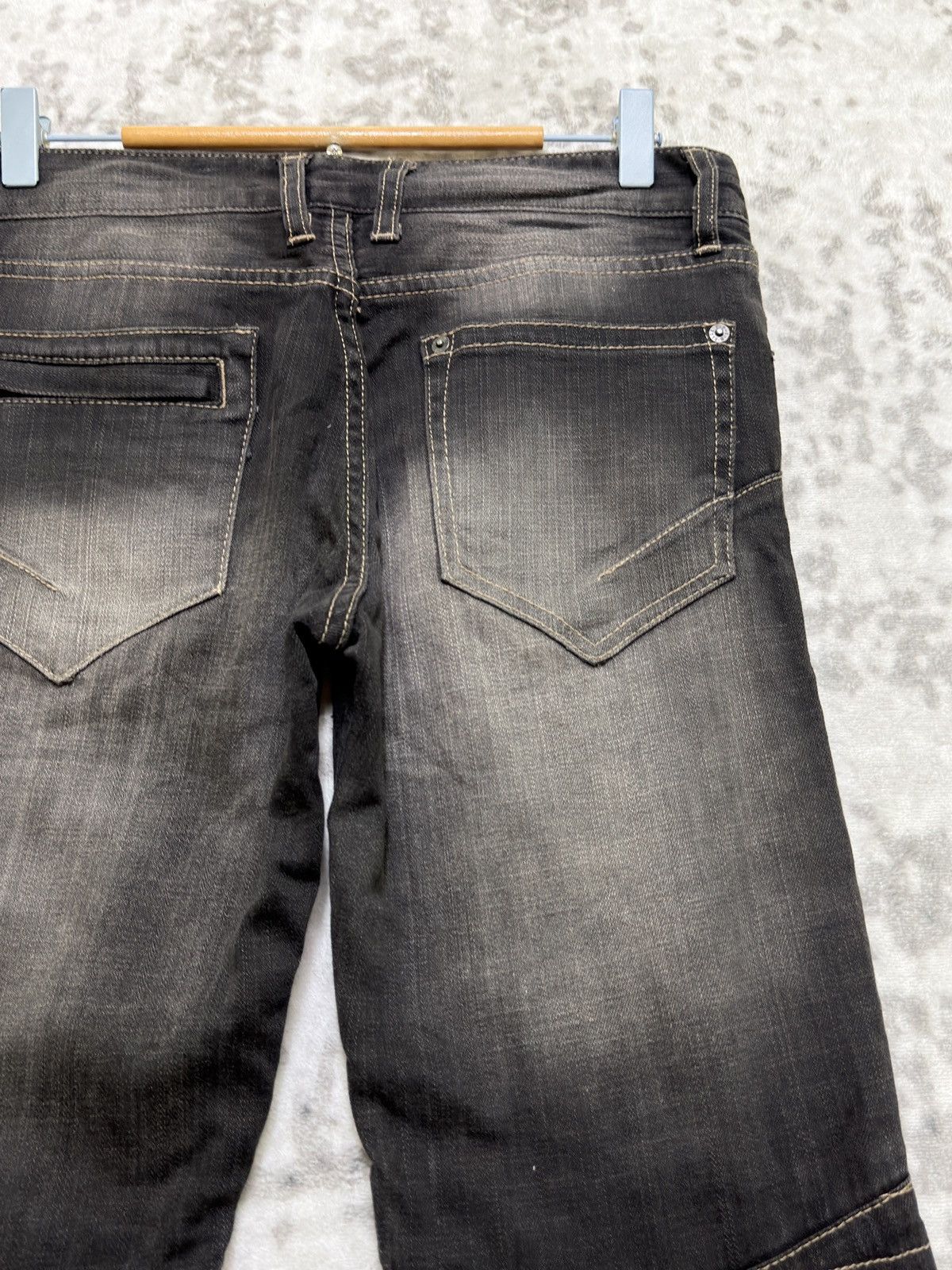 PPFM PPFM Distressed Biker Jeans Y2K Archive Multi Zip Moto Denim Size US 30 / EU 46 - 11 Thumbnail