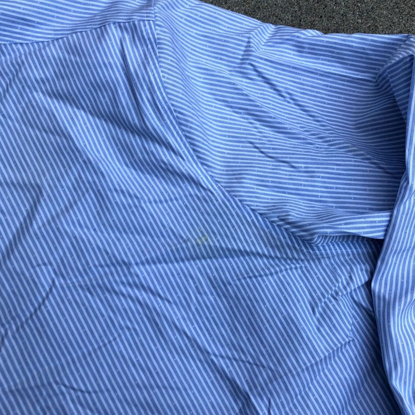 Calvin Klein Calvin Klein Collection Button-Down Shirt Men 2XL Striped Blue Non Iron VTG 2 Ply Button Up Shirt Size US XXL / EU 58 / 5 - 6 Thumbnail