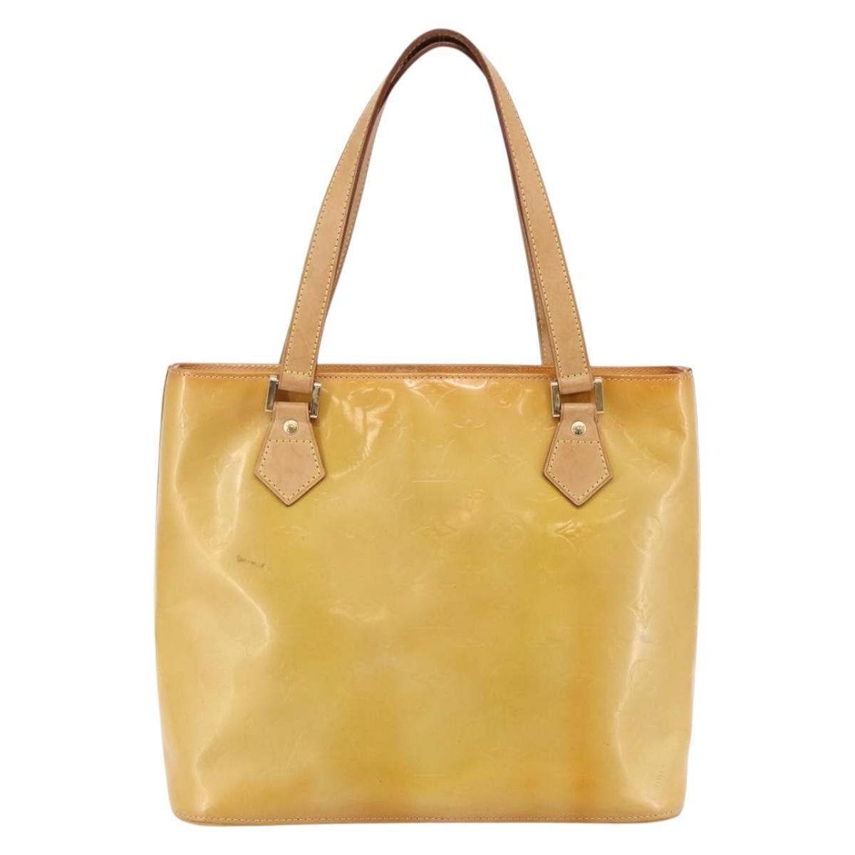 Louis Vuitton LOUIS VUITTON Monogram Vernis Houston Hand Bag Beige M91004 Size ONE SIZE - 3 Thumbnail