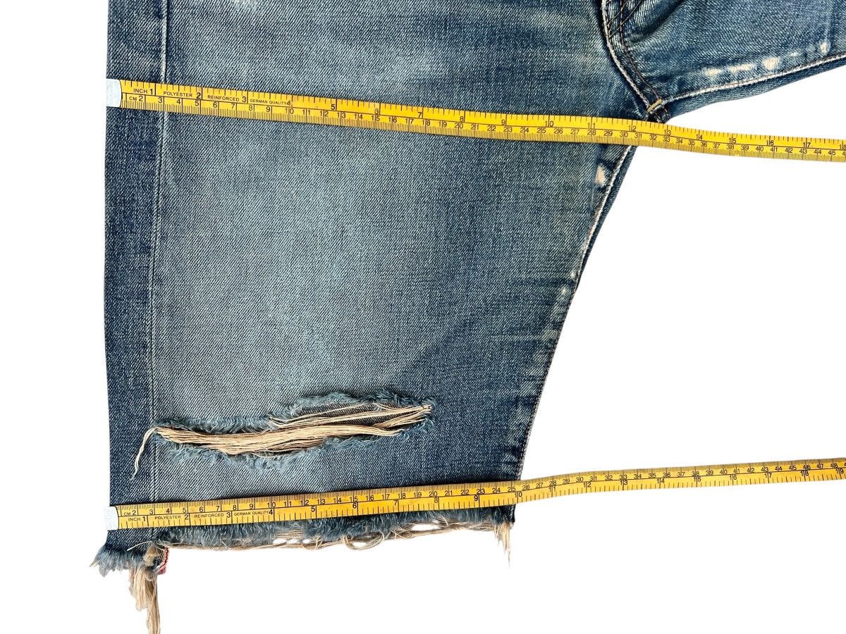 Edwin Edwin 505 Selvedge Mudwash Distressed Short Denim Jeans Size US 33 - 13 Thumbnail