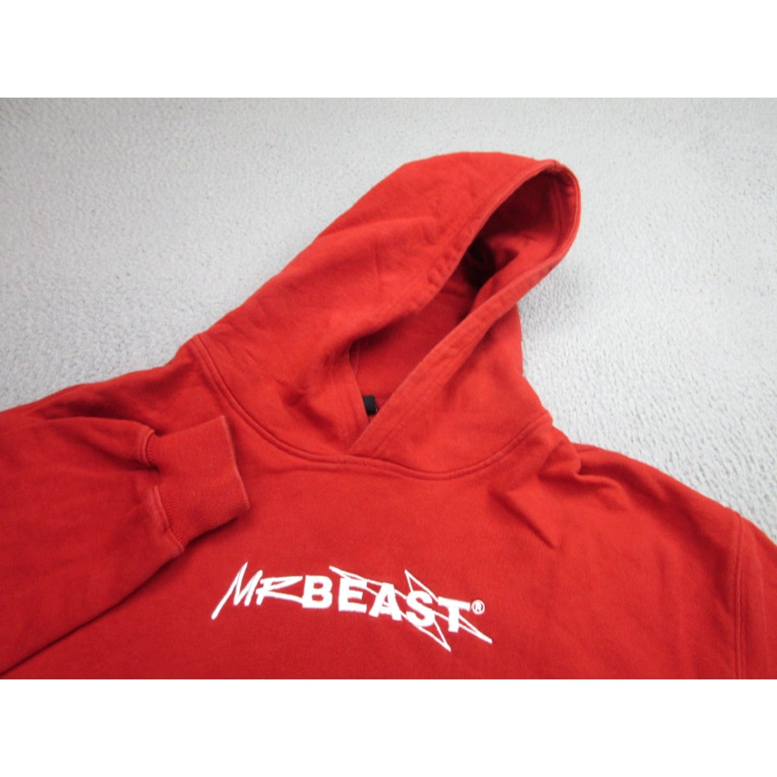 Vintage Mr. Beast Hoodie Mens Large Orange Fleece Pullover Long Sleeve Sweatshirt Size US L / EU 52-54 / 3 - 3 Thumbnail