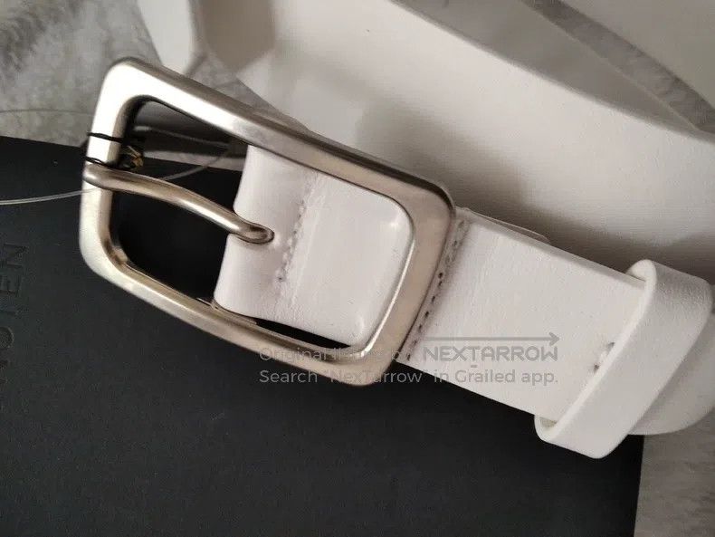 Dries Van Noten Dries Van Noten White Cowhide Belt Size ONE SIZE - 2 Thumbnail