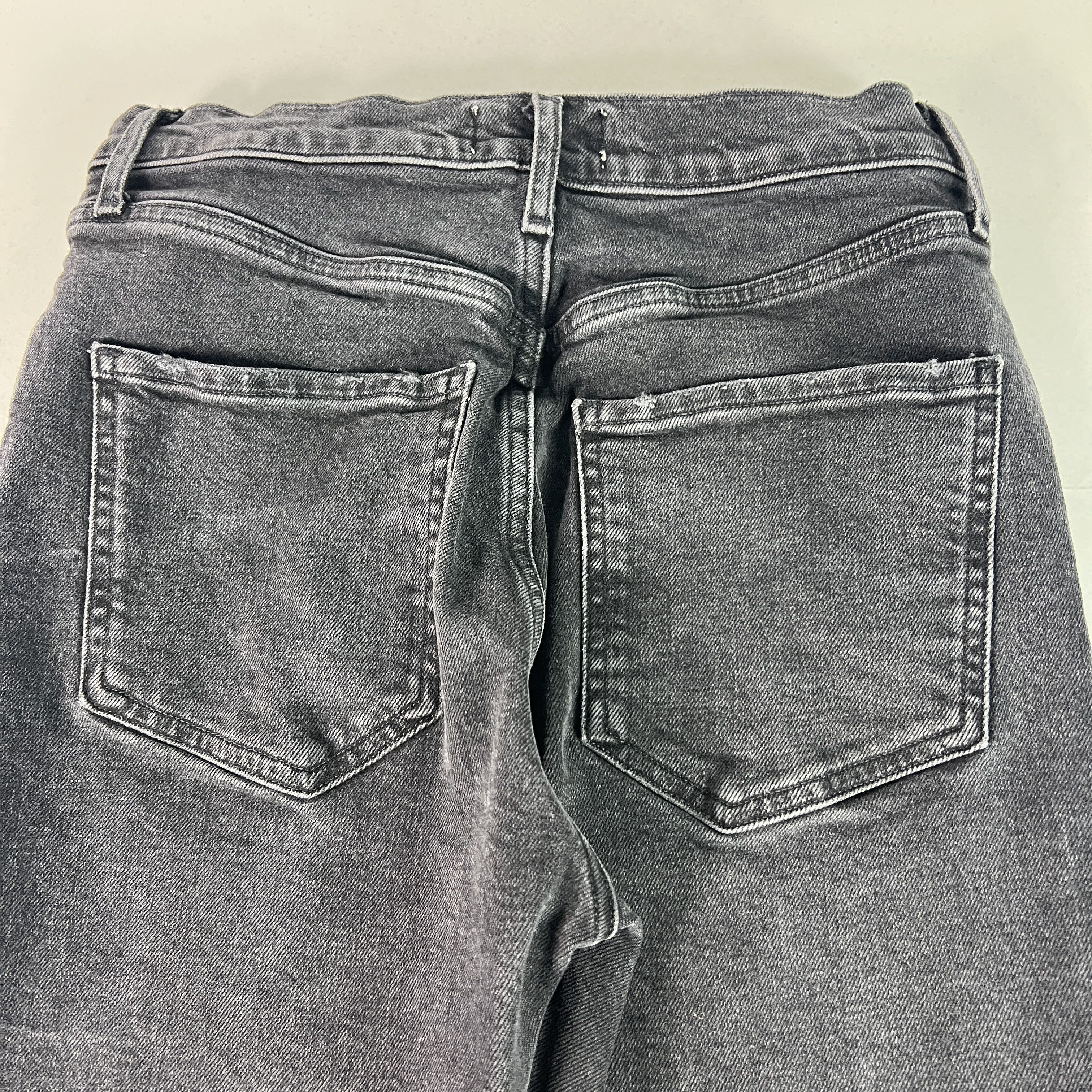 Agolde AGOLDE Jeans Riley Crop Mid Rise Straight Black Faded Denim Size 26" / US 2 / IT 38 - 12 Thumbnail