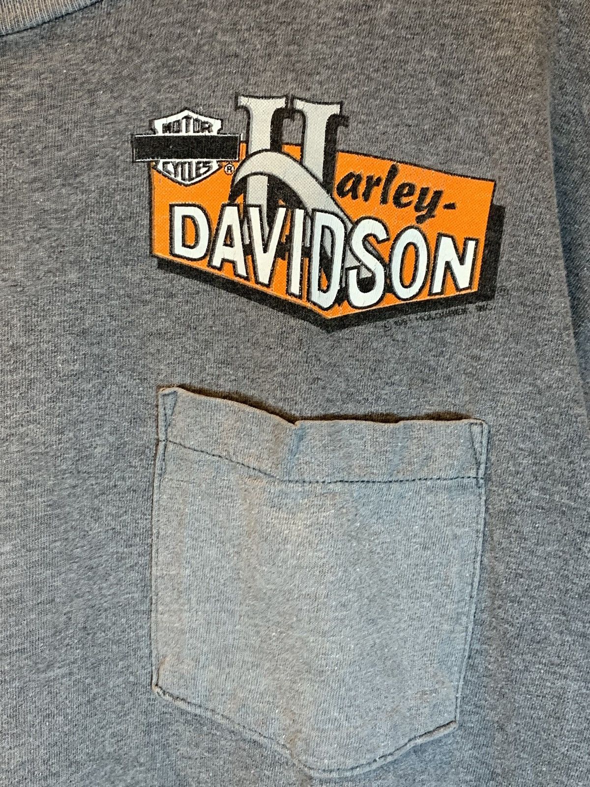 Harley Davidson RARE Vintage 80s Harley Davidson Atlanta Single Stitch Shirt Size US L / EU 52-54 / 3 - 8 Thumbnail