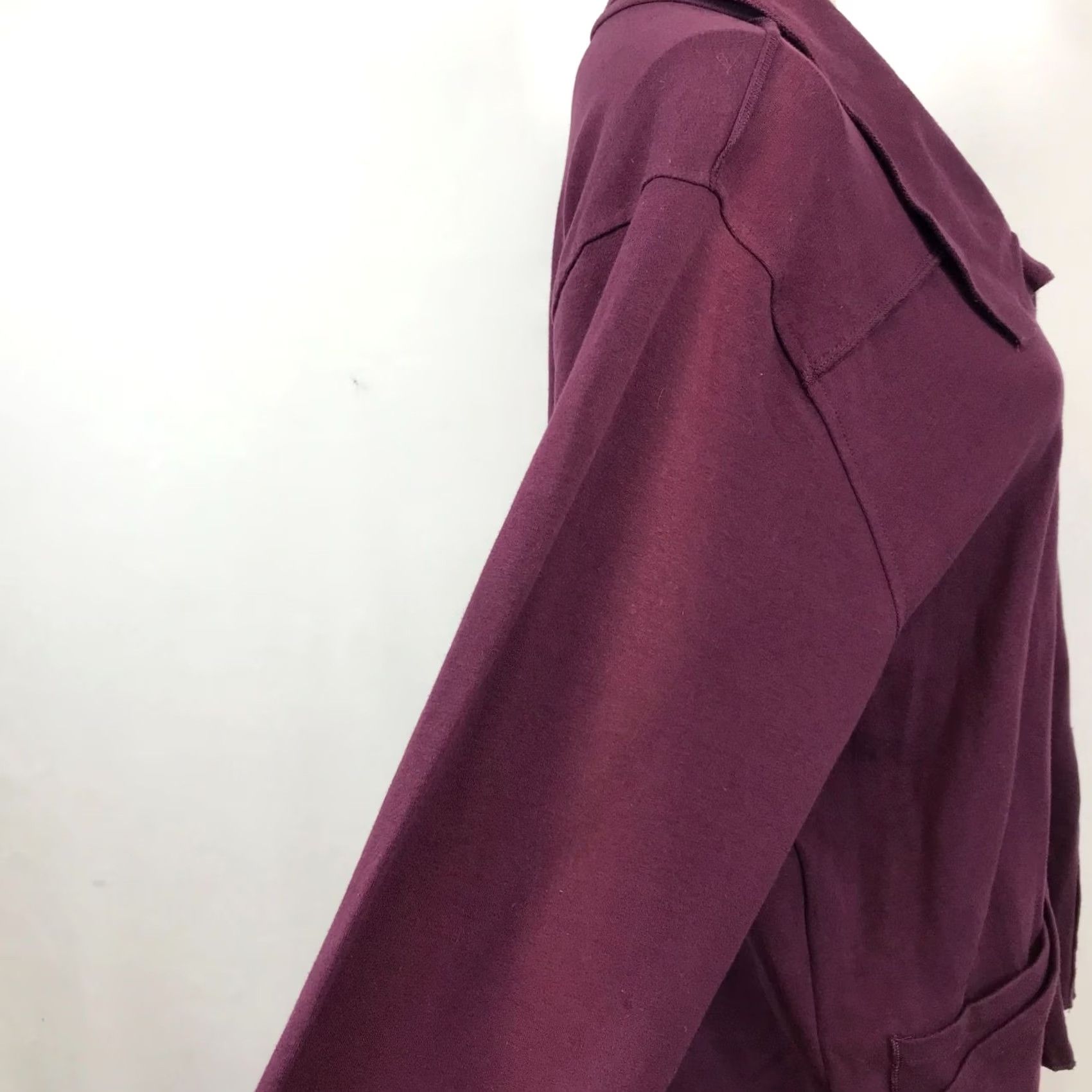 Habitat WOMEN'S MEDIUM BERRY CARDIGAN COTTON BLEND BUTTON UP LONG SLEEVE HABITAT Size M / US 6-8 / IT 42-44 - 5 Thumbnail