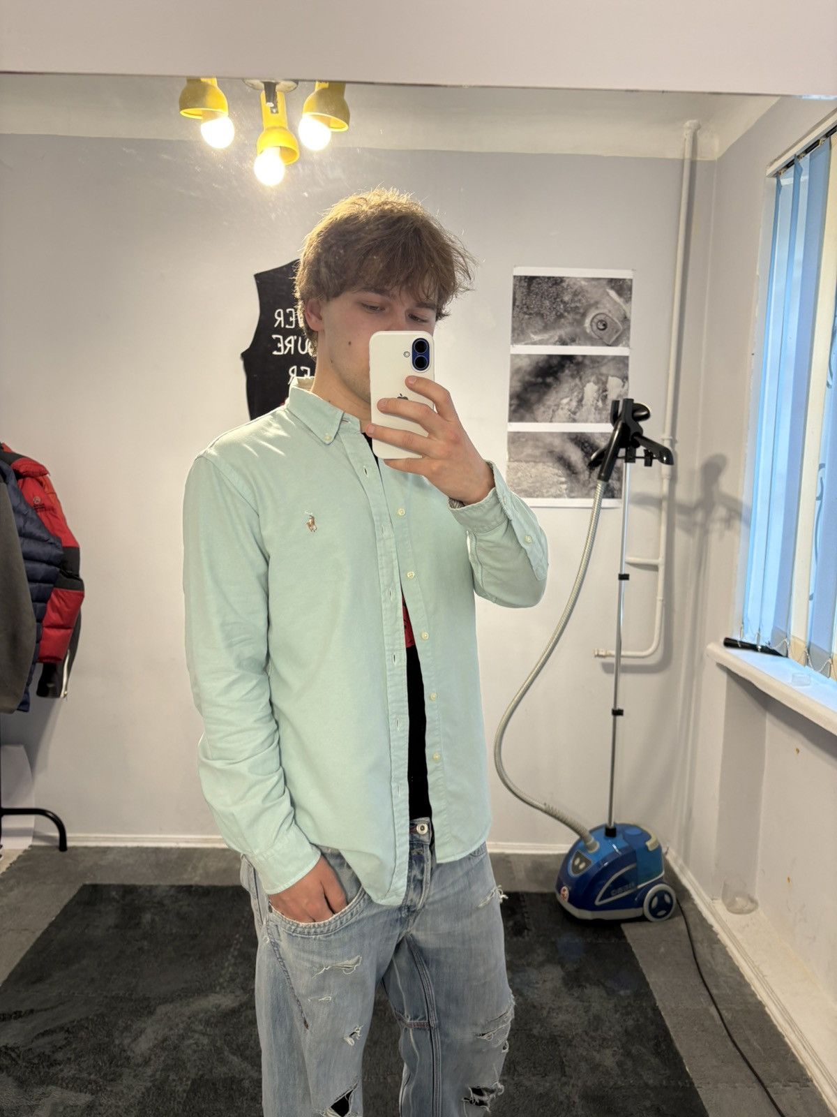 Polo Ralph Lauren Polo Ralph Lauren Basic Mint Green Classic Shirt Size US M / EU 48-50 / 2 - 3 Thumbnail