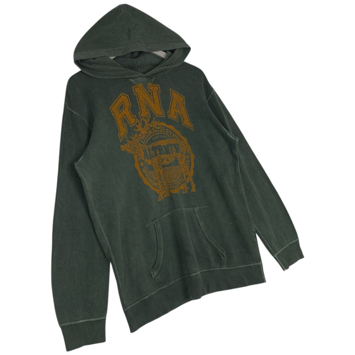Other Vintage RNA Japan Stonewashed Hoodie Sweater Green Size US M / EU 48-50 / 2 - 3 Thumbnail