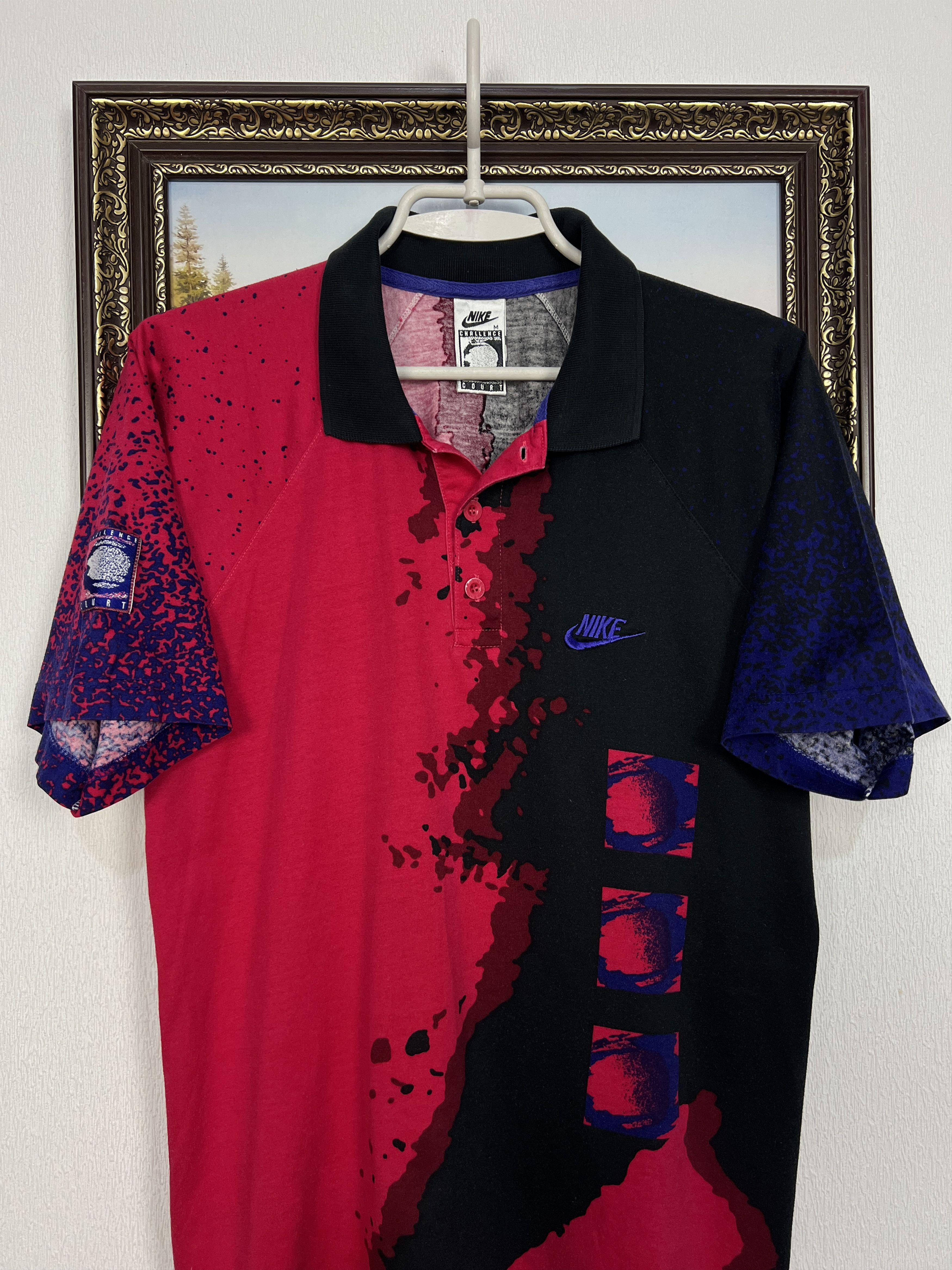 Nike Vintage 90's Challenge Court Andre Agassi Tennis Polo Shirt Size US M / EU 48-50 / 2 - 2 Thumbnail