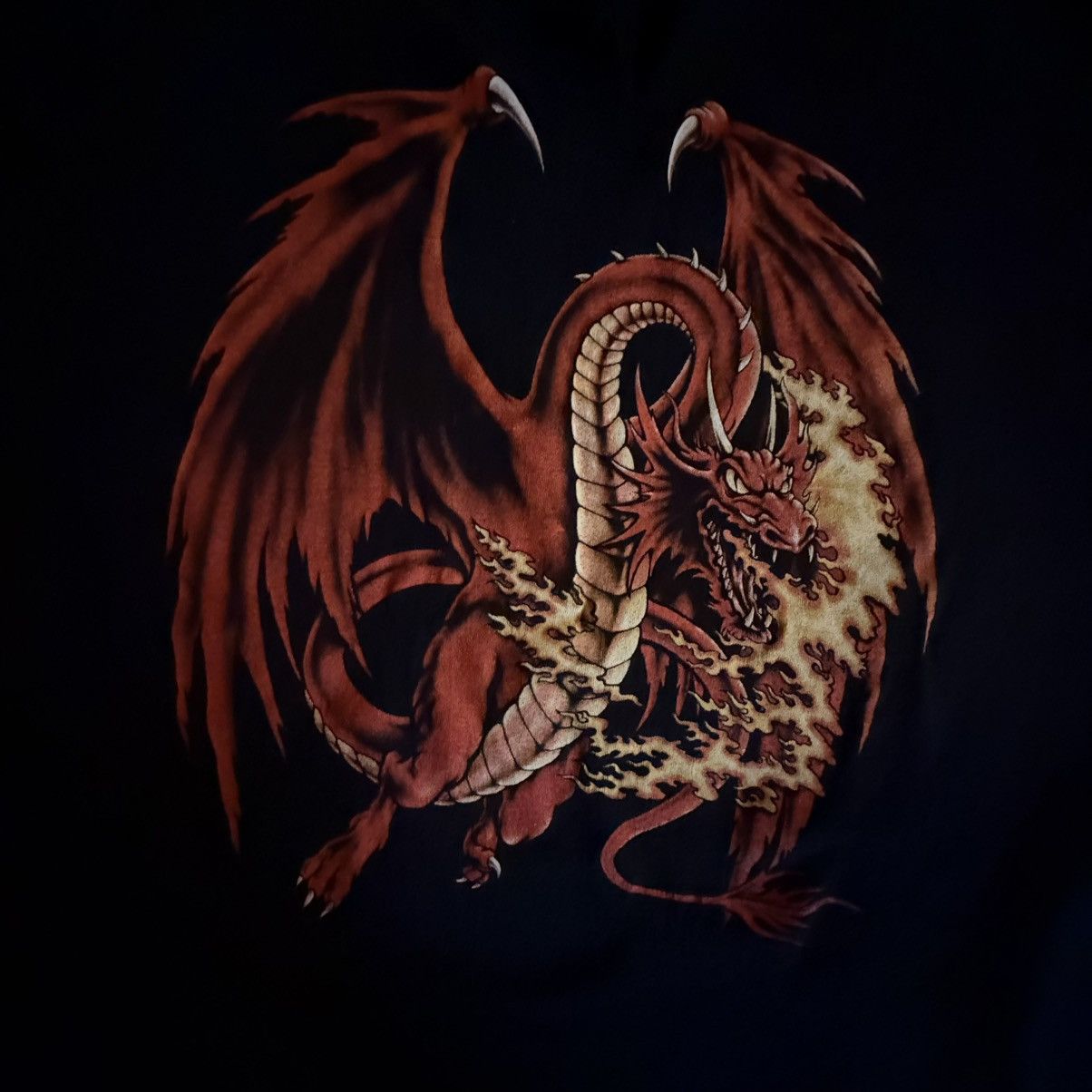 Delta Vintage Delta Pro Weight Dragon Graphic Tee - DIY Distressed Size US XL / EU 56 / 4 - 8 Thumbnail