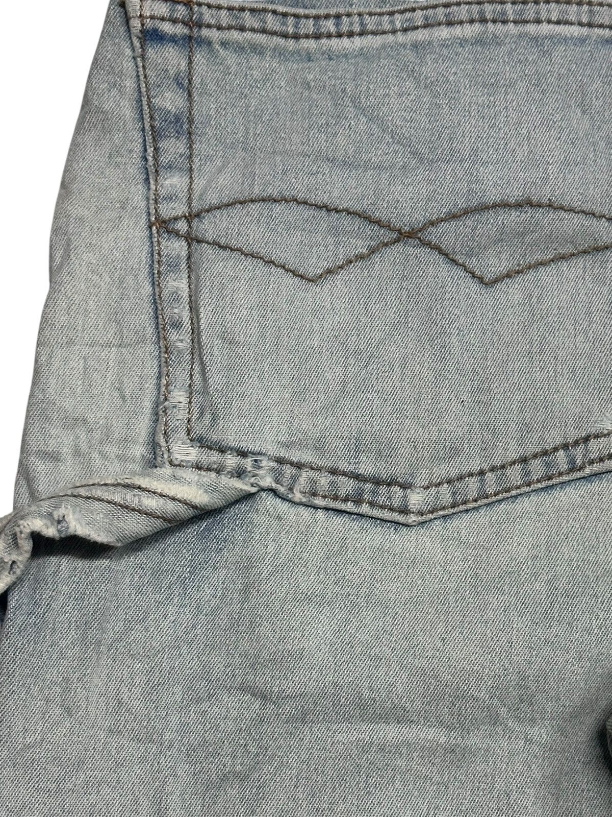 Japanese Brand BC Factory Distressed Baggy Loose Style With Faded Wash Size US 30 / EU 46 - 9 Thumbnail
