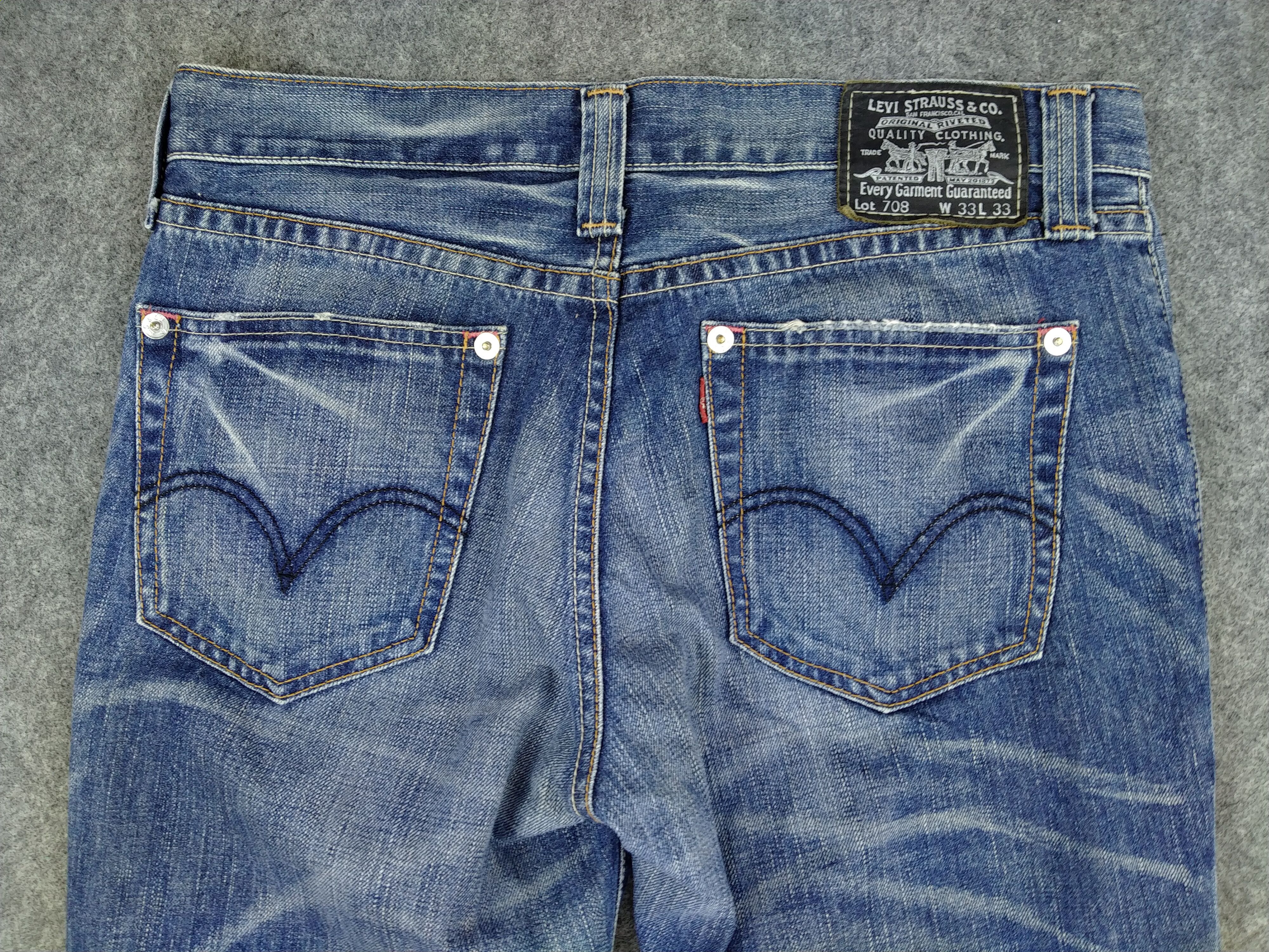Levi's Distressed Levi's 708 Ripped Denim 34x33.5 -JN143 Size US 34 / EU 50 - 4 Thumbnail