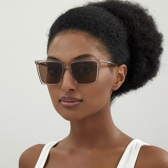 Saint Laurent Paris New Saint Laurent SL474 003 Sunglasses - Nude Frame, Brown Size ONE SIZE - 3 Thumbnail