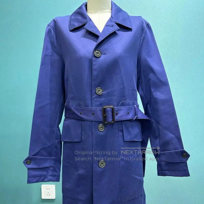 Burberry Burberry Men's Blue Cotton Mid-Length Trench Coat. Size US L / EU 52-54 / 3 - 8 Thumbnail