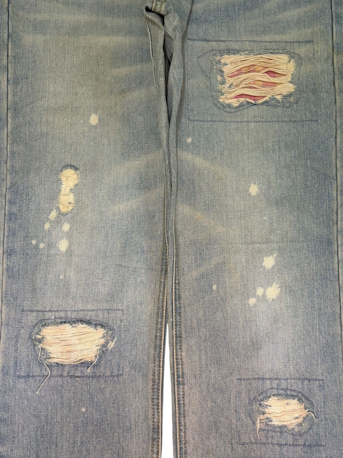 Ksubi Vintage Japanese Brand Faded Wash Distressed Jeans Size 32" / US 10 / IT 46 - 3 Thumbnail