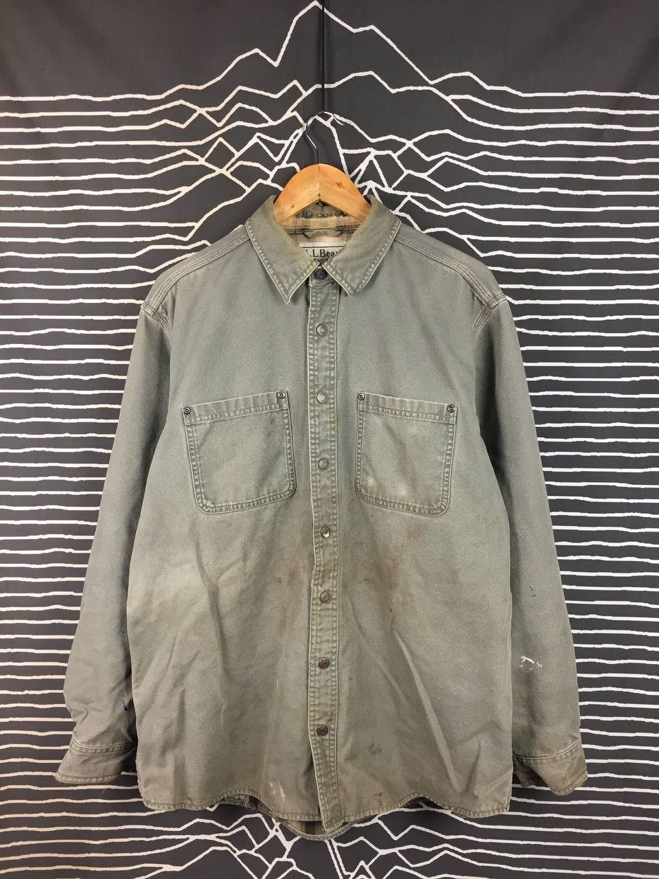 L.L. Bean Distressed L.L. Bean Flannel Lined Canvas Workwear Jacket Size US XL / EU 56 / 4 - 2 Thumbnail