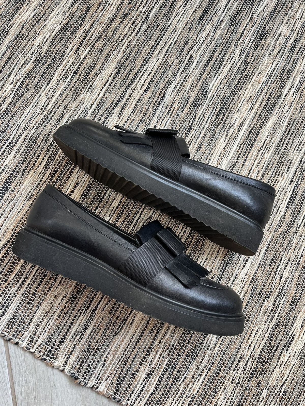 Vintage Vintage Leather Loafers black formal shoes minimalistic Size US 7.5 / IT 37.5 - 7 Thumbnail
