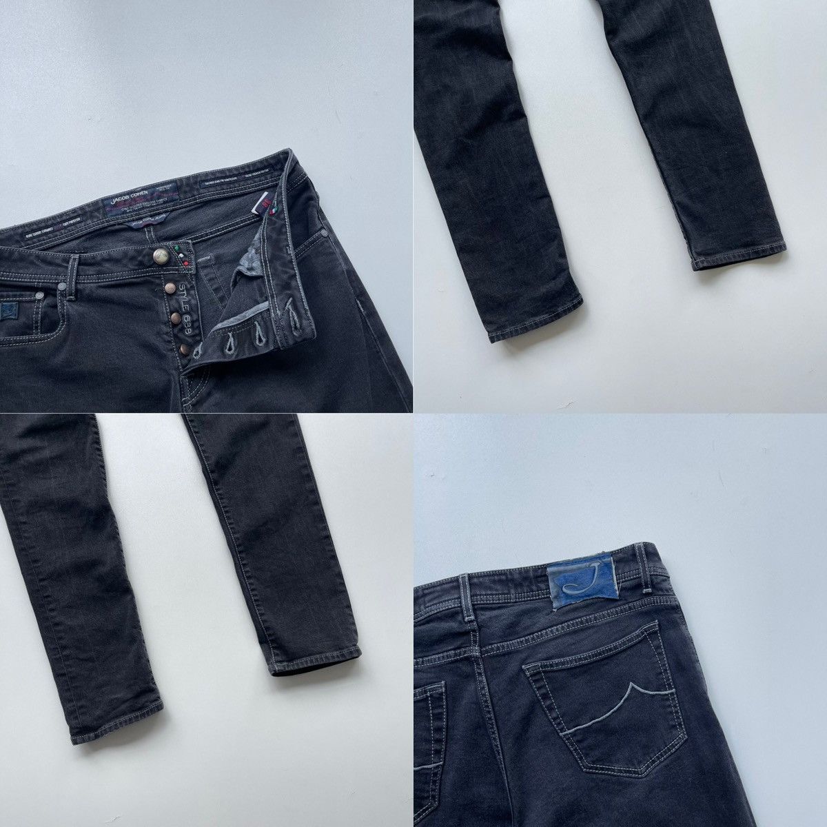 Jacob Cohen Jacob Cohen 688 Handmade Luxury Denim Stretch Jeans Washed Size US 38 / EU 54 - 5 Thumbnail
