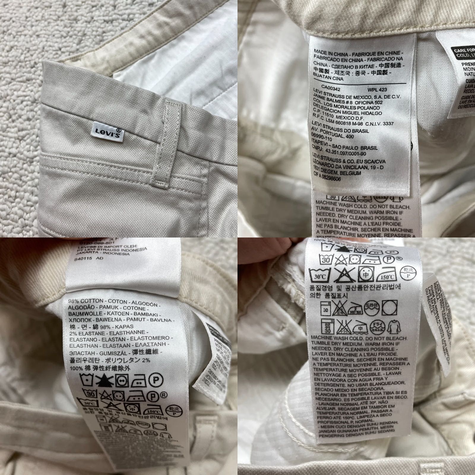 Levi's Levi's Jeans Womens 27 Light Beige Khaki Cropped Cropped Leg 25 In Inseam 27x? No Size 27" / US 4 / IT 40 - 8 Thumbnail
