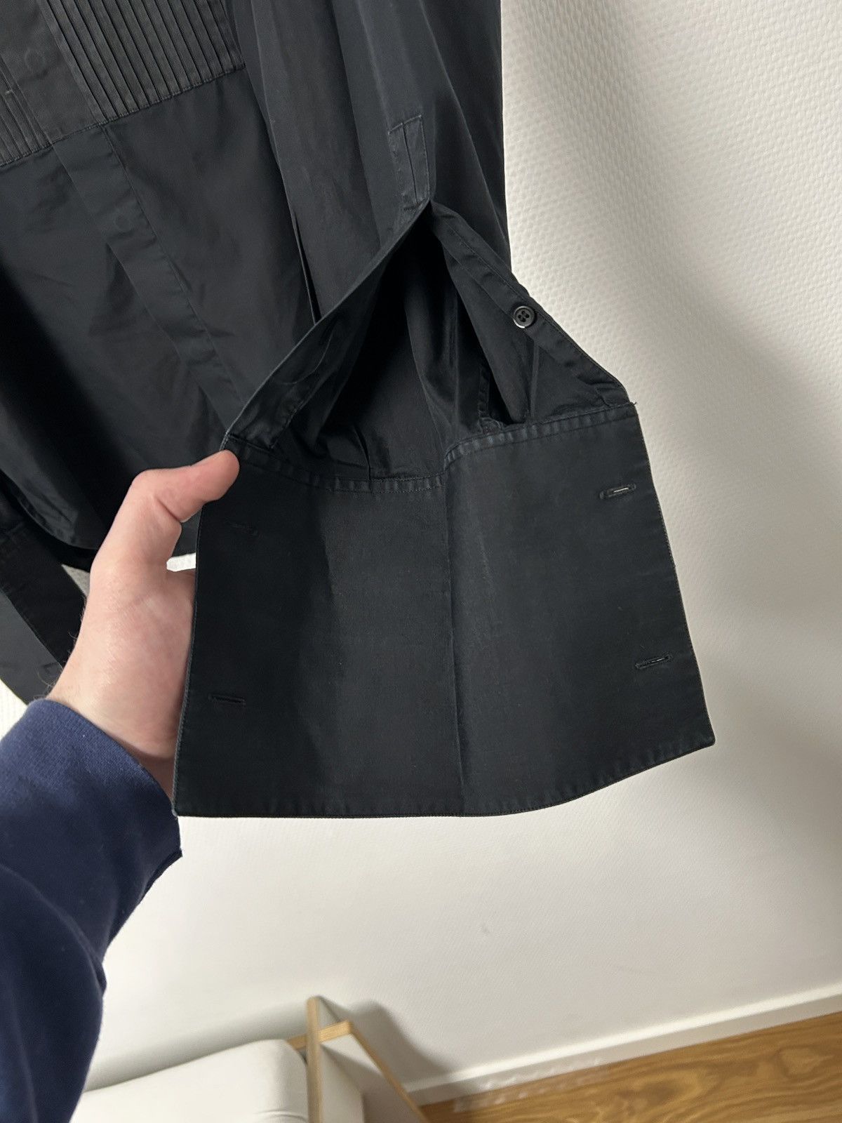 Saint Laurent Paris SS2013 Pleated Bib Band Collar Shirt Size US M / EU 48-50 / 2 - 4 Thumbnail