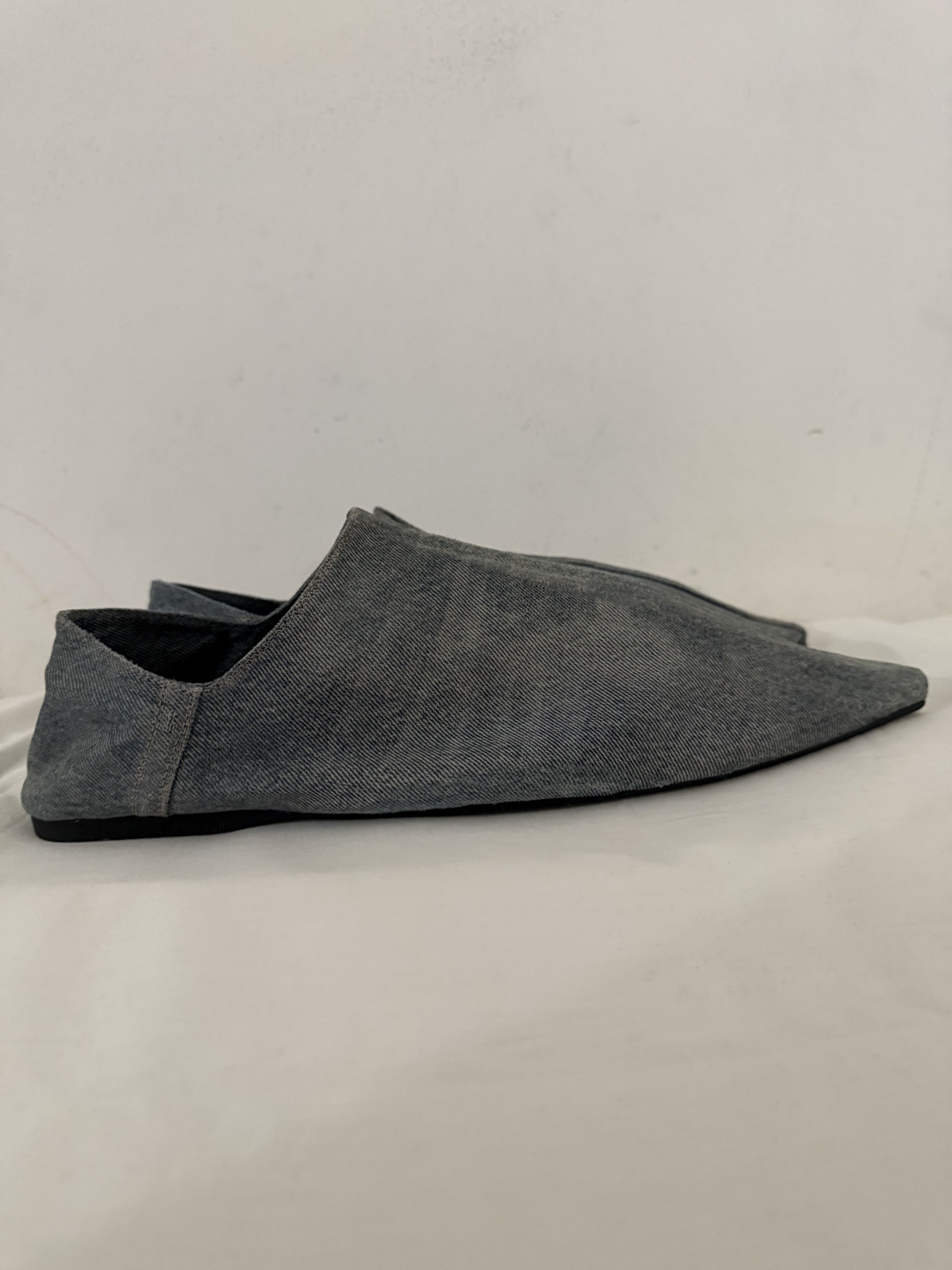 Balenciaga Calfskin Denim Babouche Mules Size US 7 / EU 40 - 8 Thumbnail