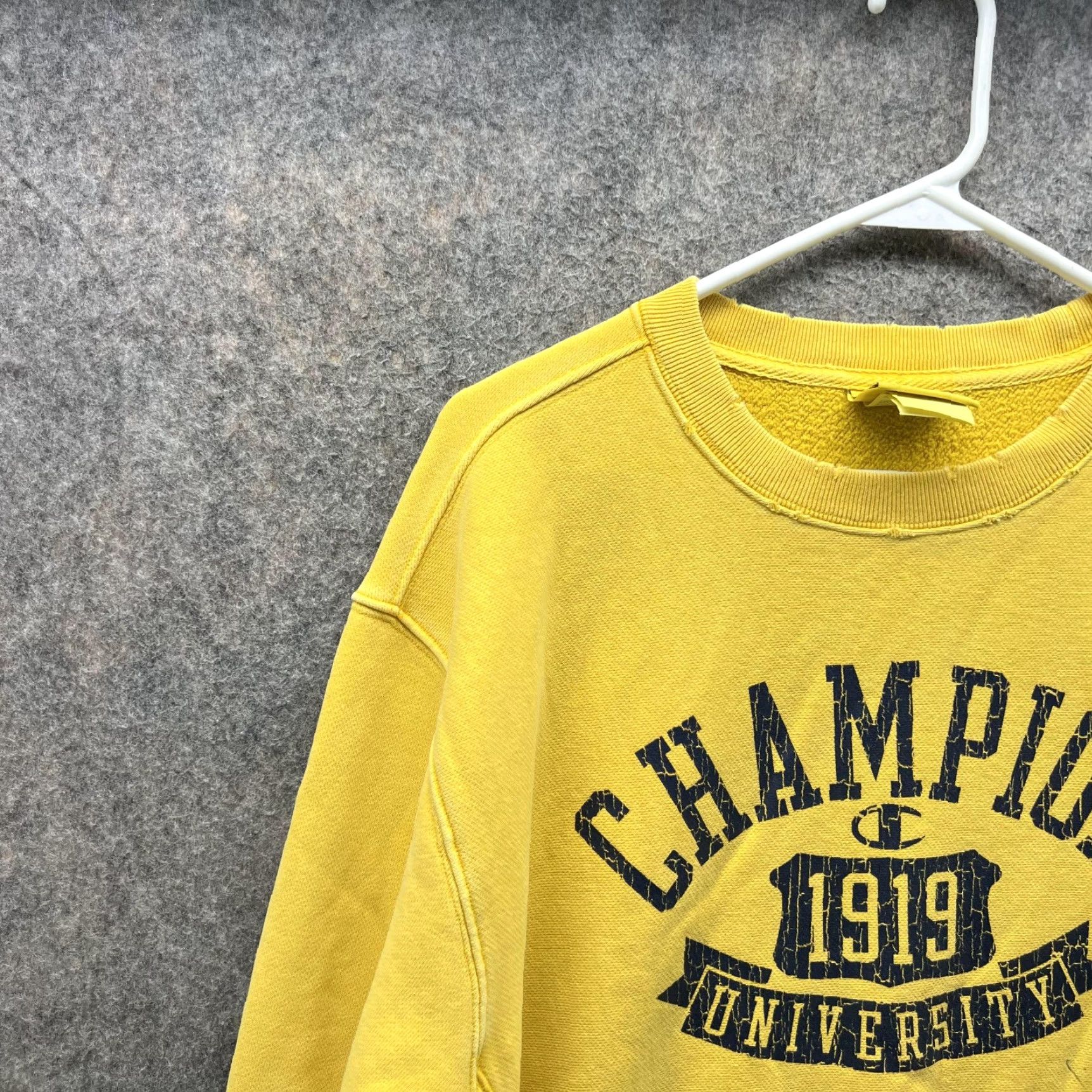 Champion VINTAGE Champion Sweater Mens Medium Adult Yellow Crewneck Pullover 1919 Cotton Size US M / EU 48-50 / 2 - 3 Thumbnail