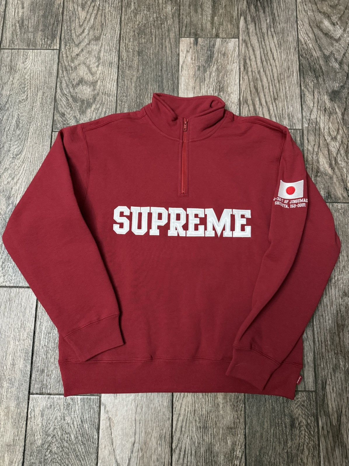 Supreme Supreme Collegiate Half Zip Pullover Red FW24 | Grailed