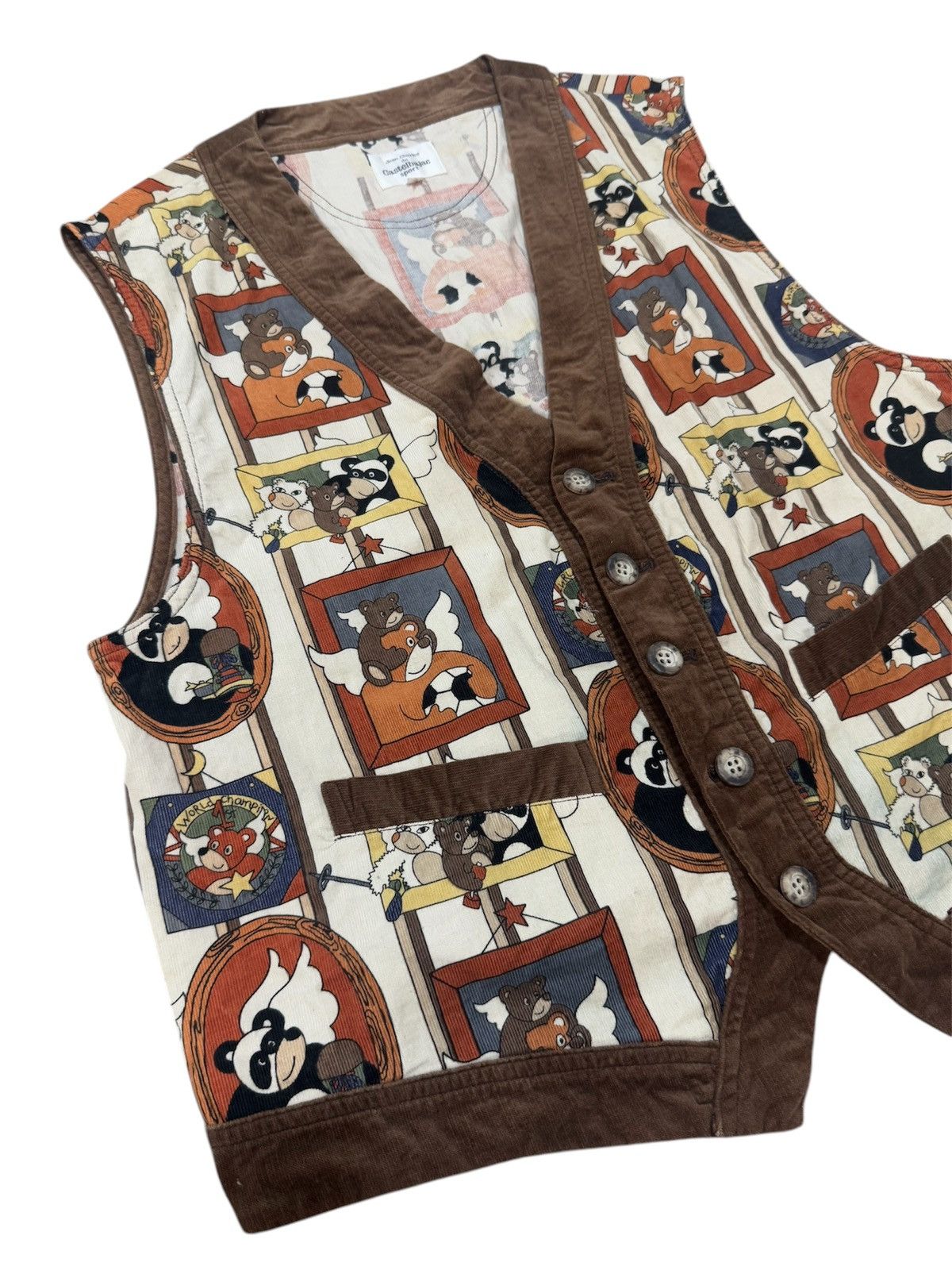 Jean Charles De Castelbajac × Vintage Vintage Jean Charles de Castelbajac Sport Cartoon Vest Size US M / EU 48-50 / 2 - 2 Thumbnail